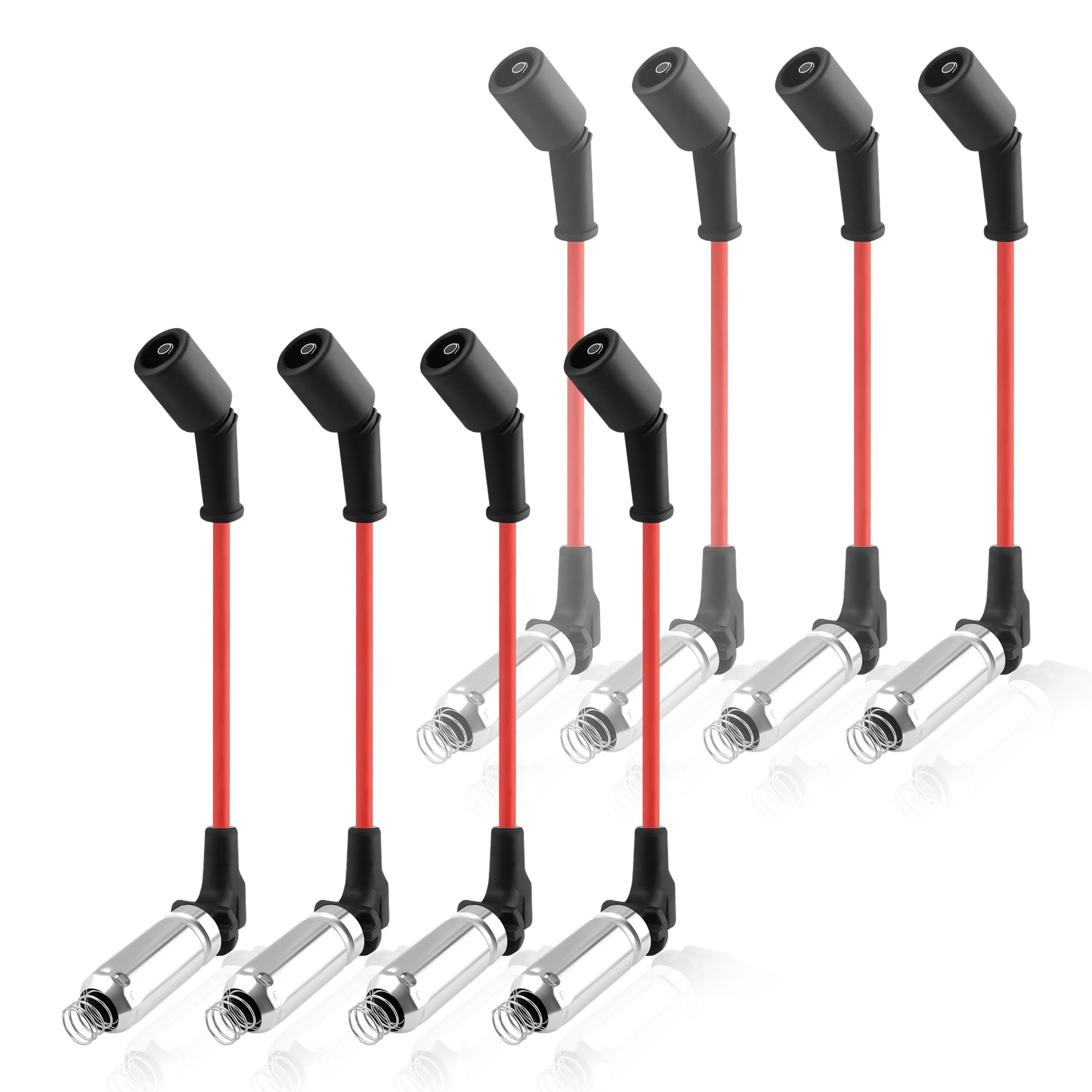 IHOTDER 8PCS Spark Plug Wires Set Compatible with GMC Hummer Chevrolet Cadillac,Spark Plugs and Wires Replacement OEM#M8-48322,4