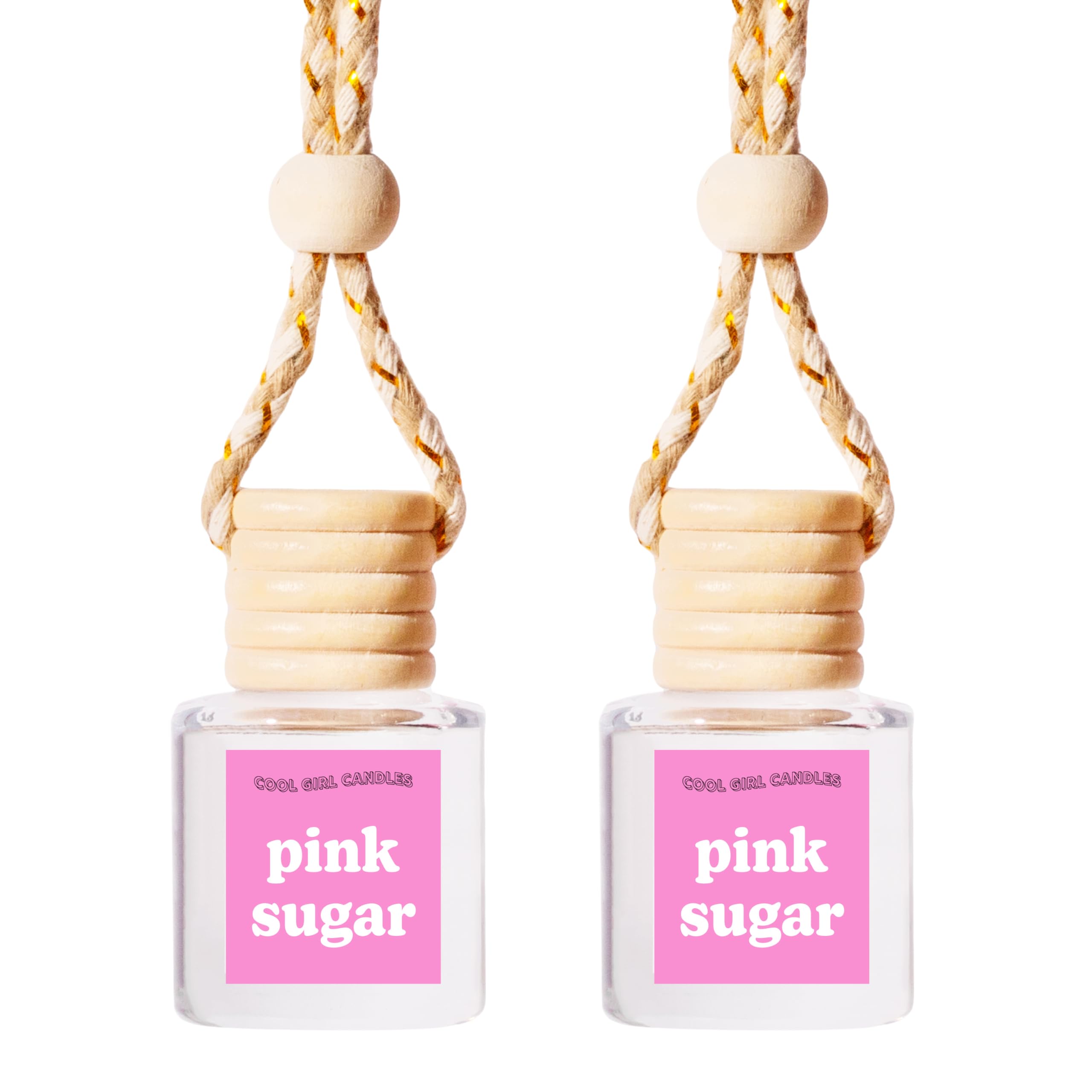 Coolgirlcandles Pink Sugar Car Air Hanging Fragrance Oil Diffuser Car Air Freshener Diffuser For Essential Oils, Scents Aromathe