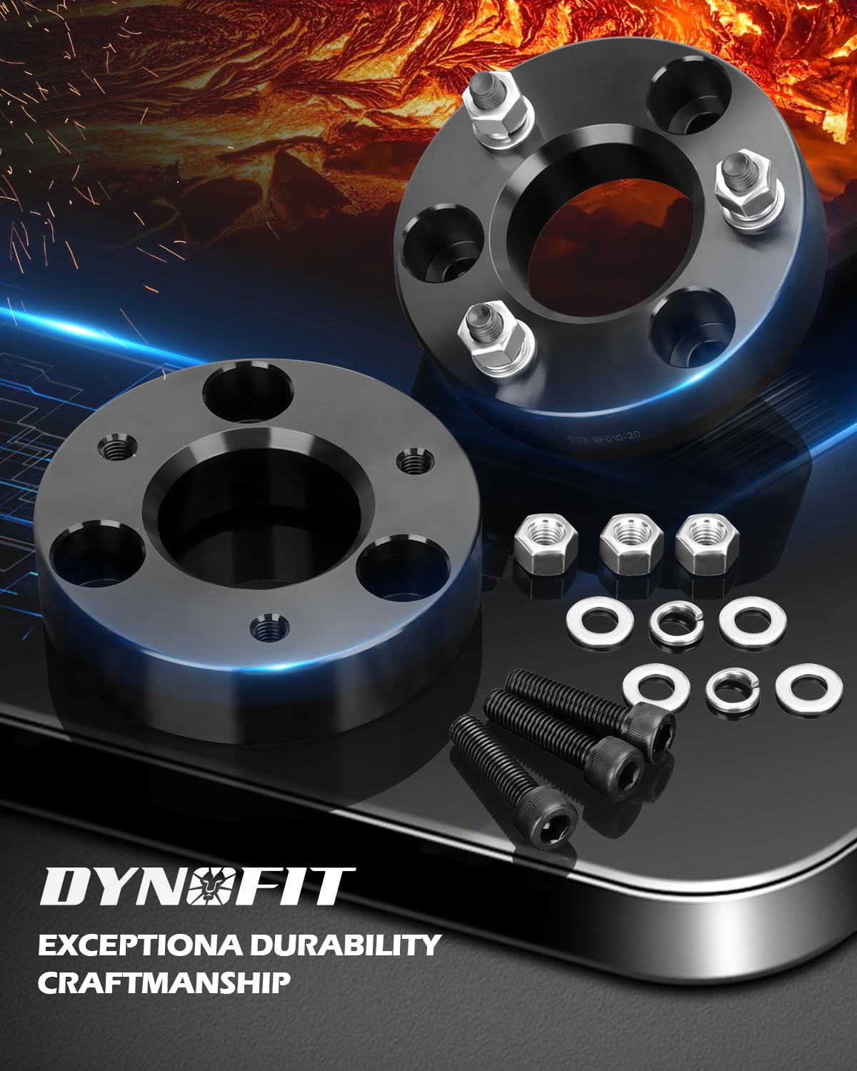 2'' Front Leveling Lift Kits For 2006-2023 Dodge Ram 1500 4Wd, 2005-2011 Dodge Dakota 2Wd, Dynofit Raise 2 Inch Front Strut Spac