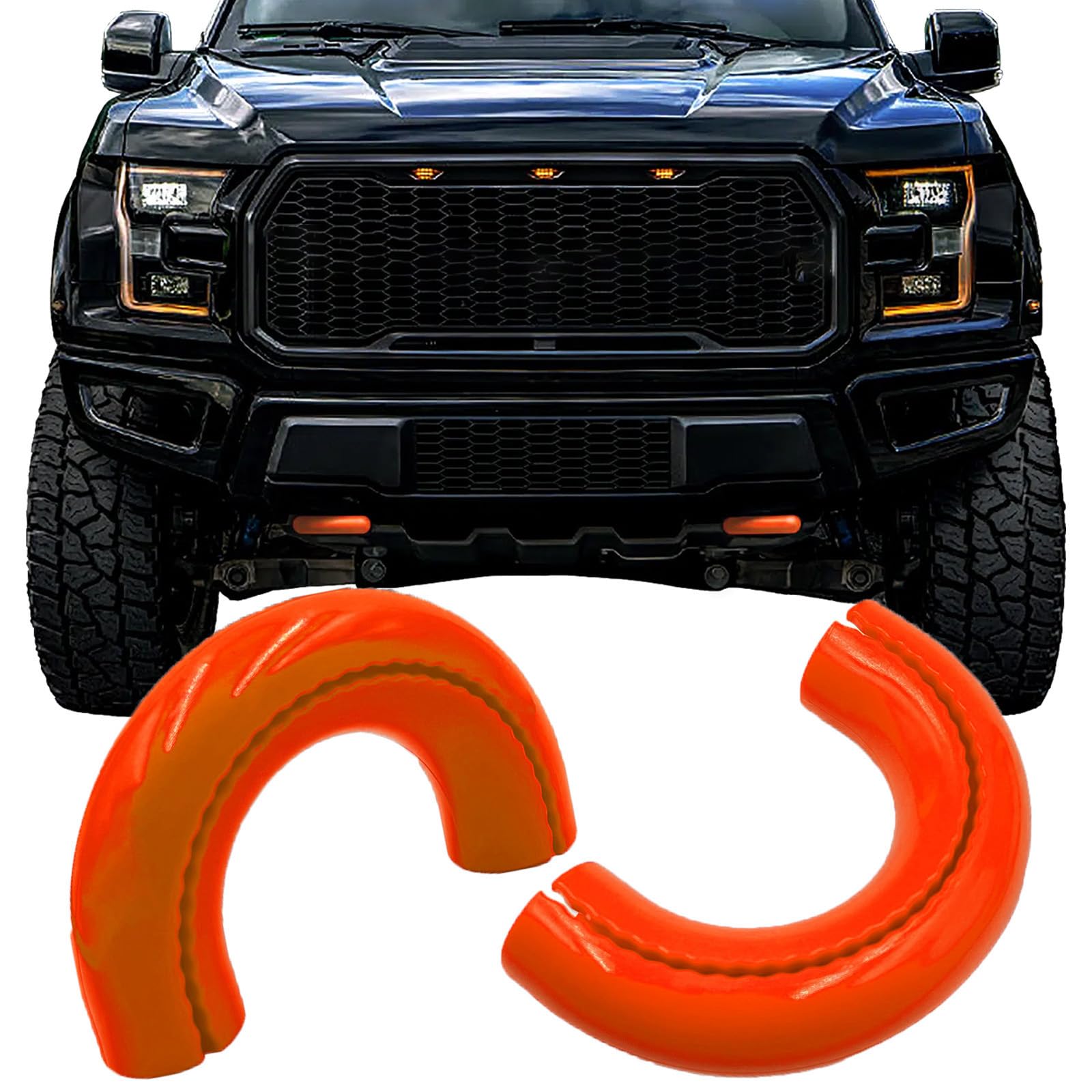 Custom Tow Hook Covers Fits for 2004-2024 Ford F150 2021-2024 Bronco Base/Big Bend/Outer Banks Accessories Tow Hook Cover Compat