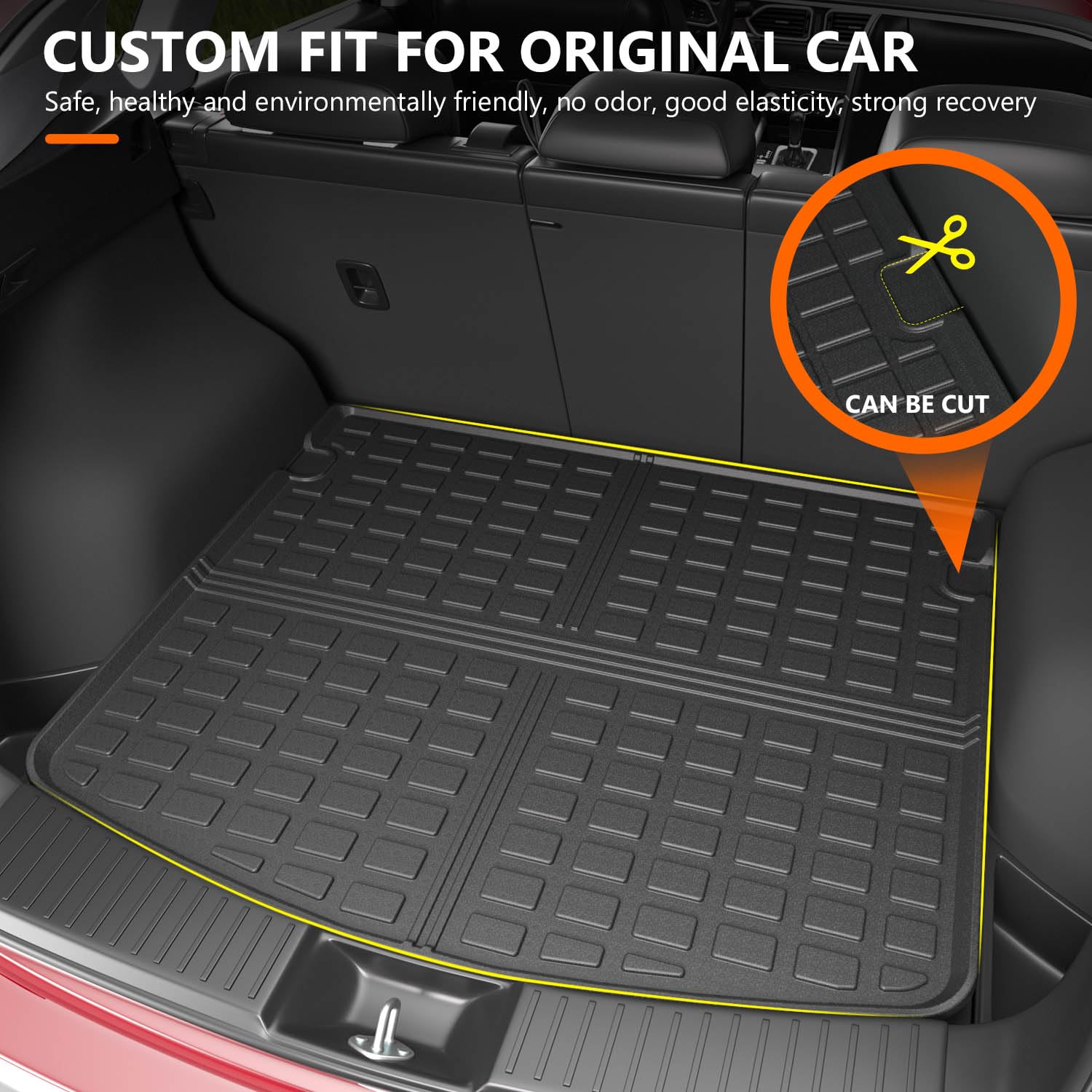 powoq Trunk Mat for 2023-2024 Mazda CX-5, All Weather Cargo Liner, Rear Cargo Mat, Durable Protection, Compatible with 23-25 CX-5