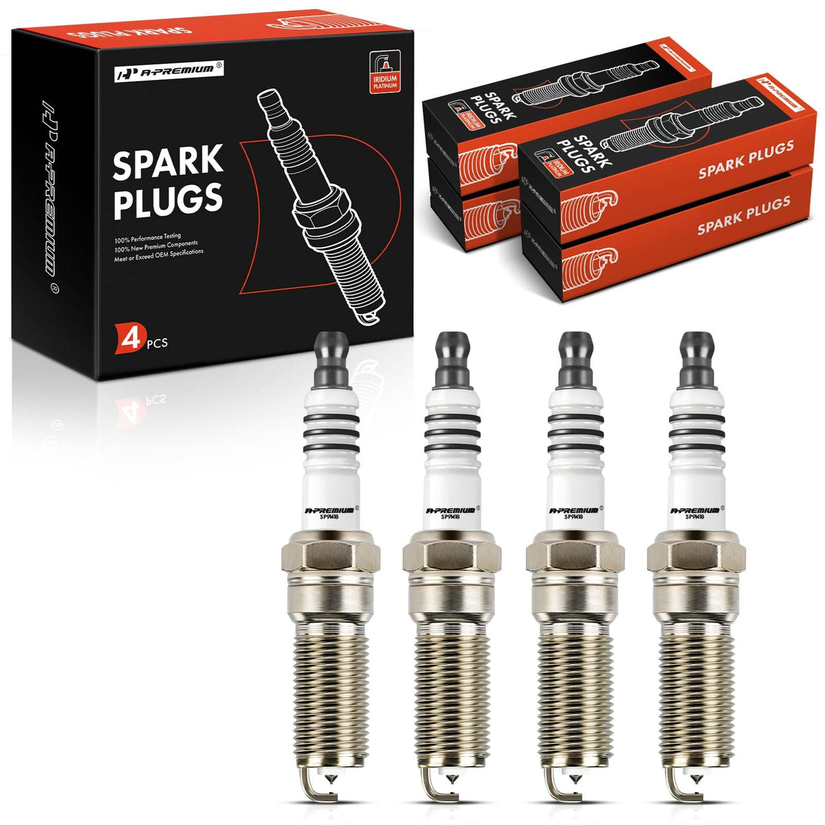 A-Premium Iridium Platinum Spark Plugs Compatible With Chevrolet Malibu, Colorado, Hhr, Cobalt & Gmc Canyon & Isuzu I-280/290 &