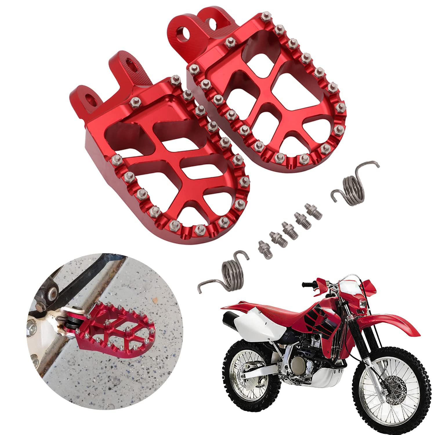 Anxin Motorcycle Foot Pegs Footpegs Footrests Foot Pedals Rests Cnc For Xr650L 92-22 Xr650R 00-07 Cr80R/Rb 96-02 Cr85R/Rb 03-07