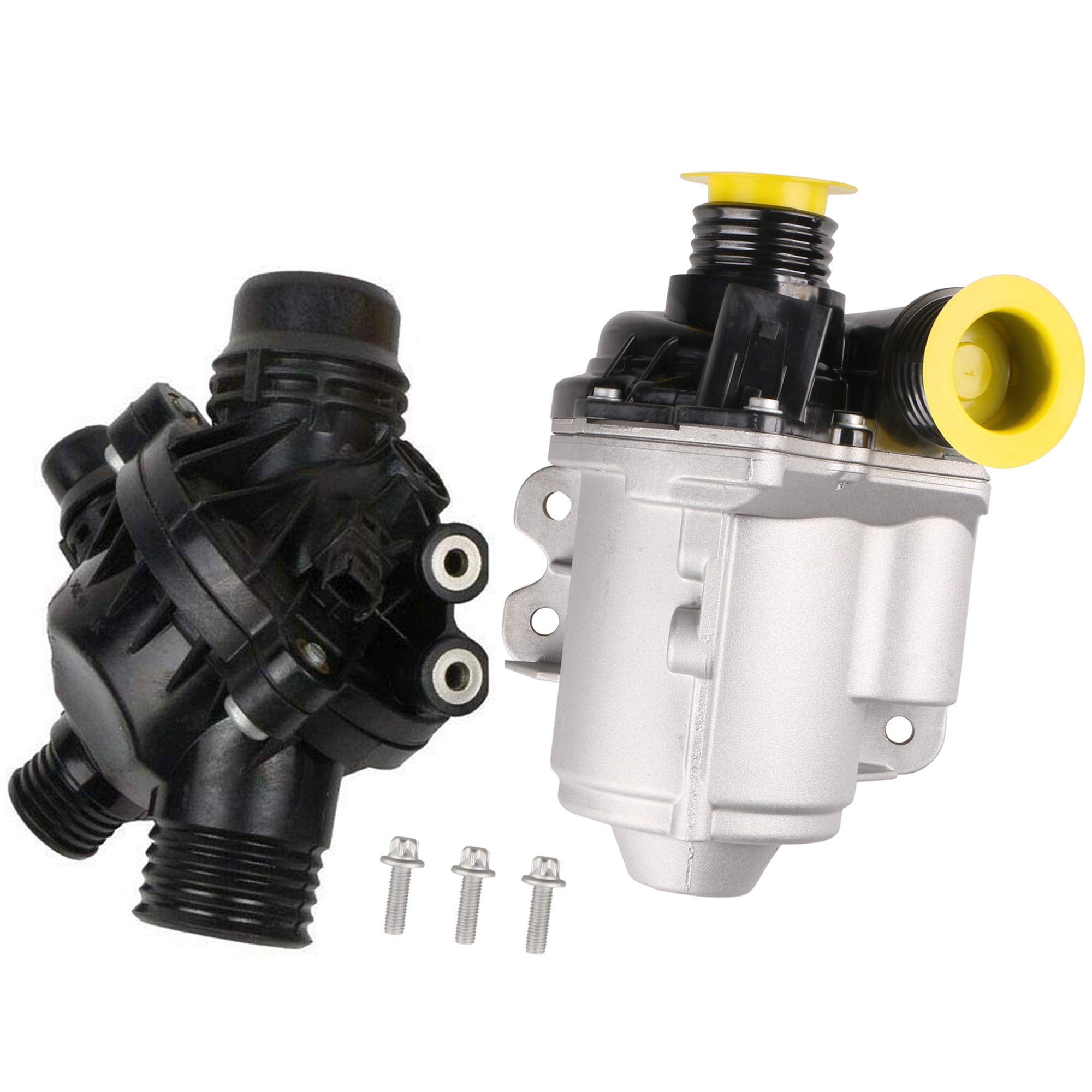 Mostplus 11517588885 11517563659 Electric Engine Water Pump And Thermostat Compatible For Bmw 135I 135Is 335I 335Xi X3 X5 X6 535