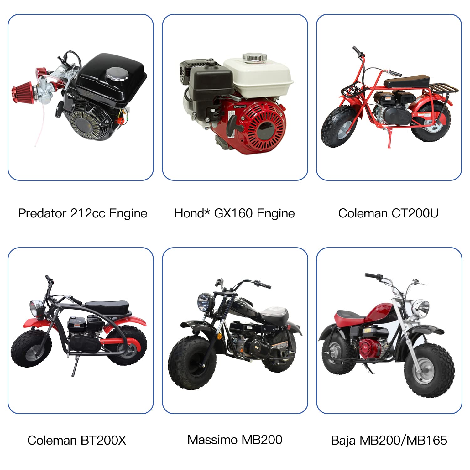 Yoxufa Vm22 Carburetor Carb Intake Pipe Mainfold Kit For Non Hemi Predator 212Cc Engine Coleman Ct200U Ct200U-Ex Gx160 Gx200 196Cc 6.5Hp Baja Warrior Mb200 Mini Bike Go Kart Performance Parts