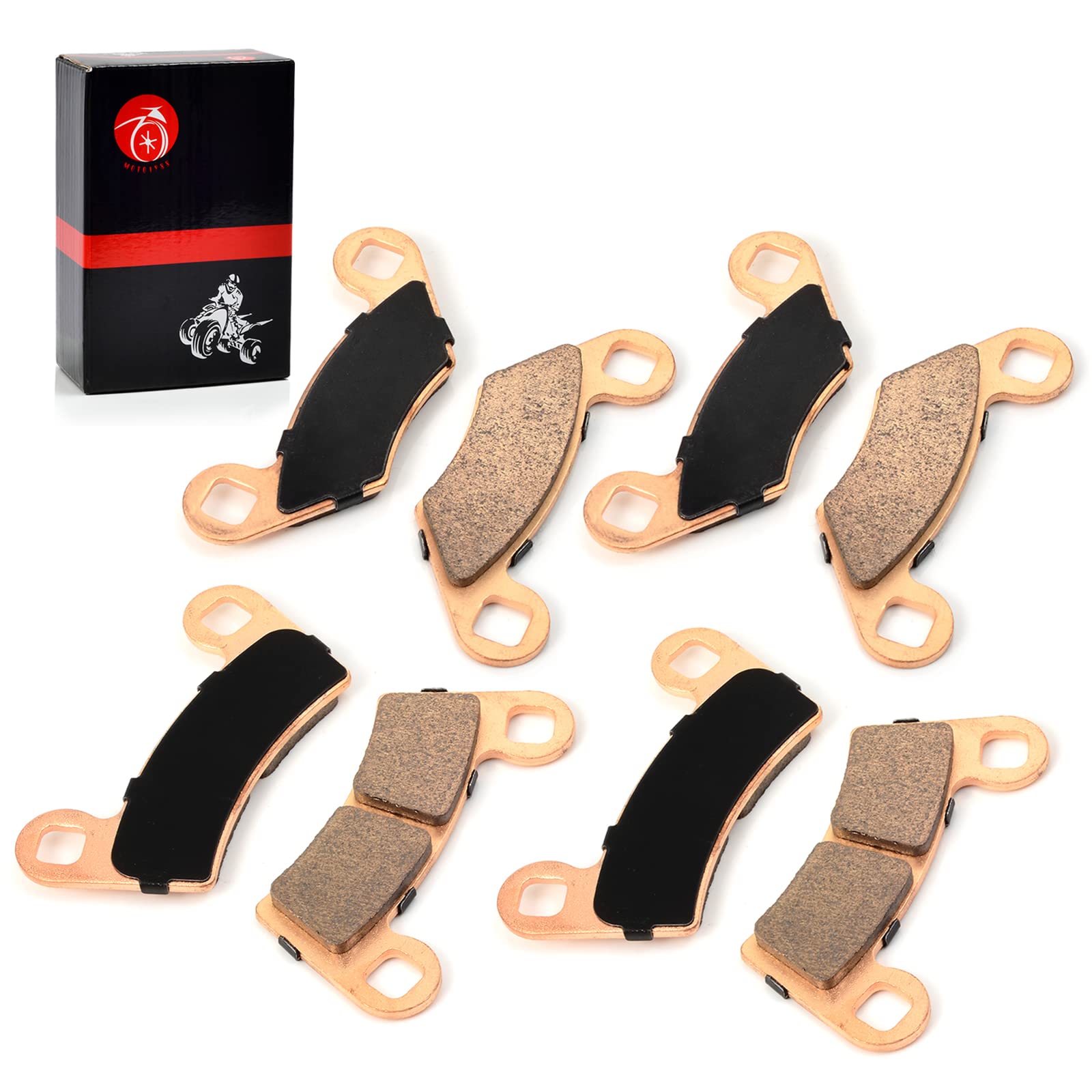 Front & Rear Sintered Brake Pads Kit Compatible With Polaris Rzr 800 S Eps 2009-2015 Rzr 570 2012-2015