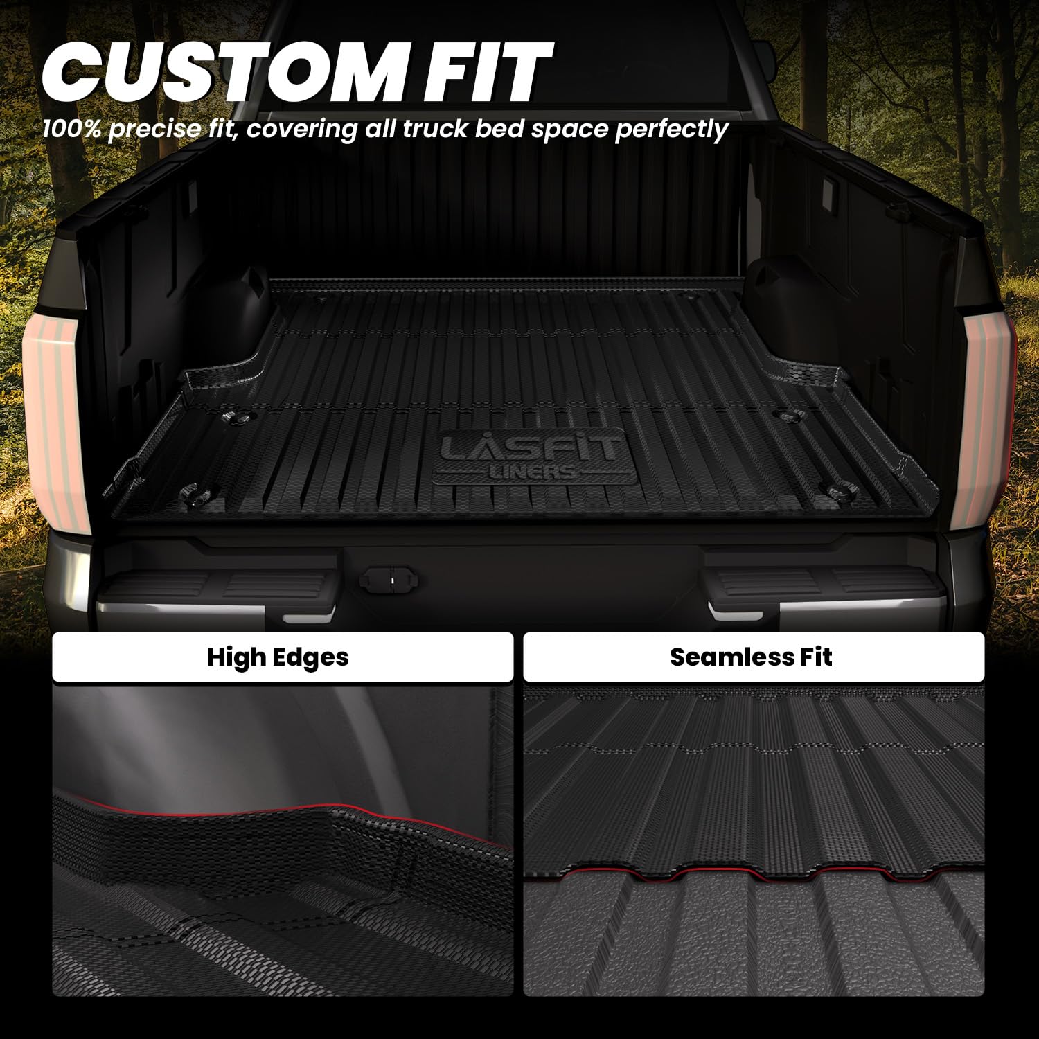 Lasfit Bed Mat For Toyota Tundra 2025 2024 2023 2022 Truck Bed (5.5Ft,5.5'), All Weather 5.5 Ft Bed Liner For Toyota Tundra Acce
