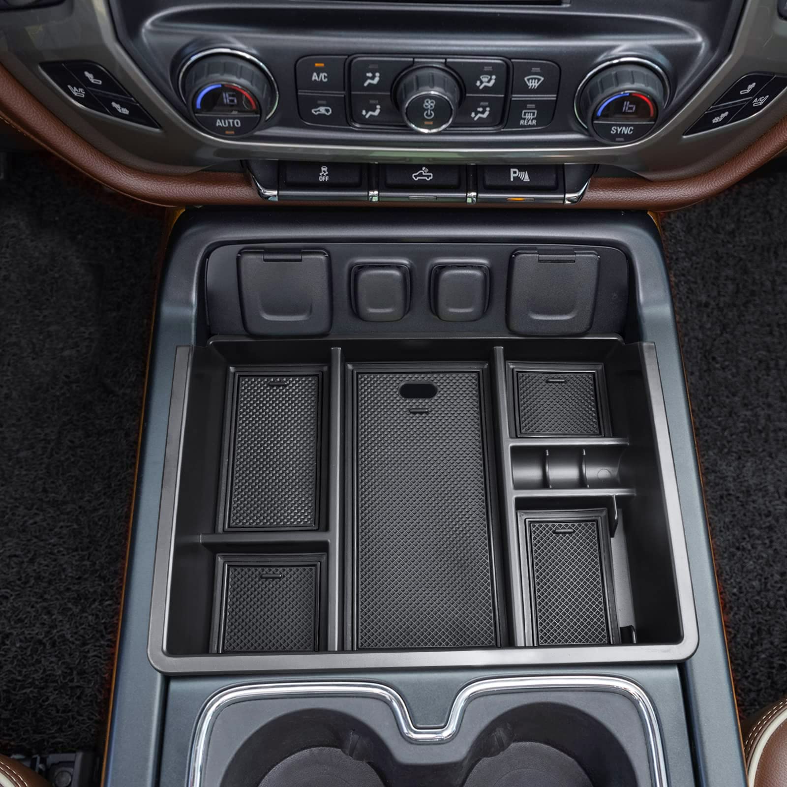 EDBETOS Center Console Organizer Tray Compatible with 2014-2018 Chevy Silverado/GMC Sierra 1500 Accessories 2015-2019 Silverado/