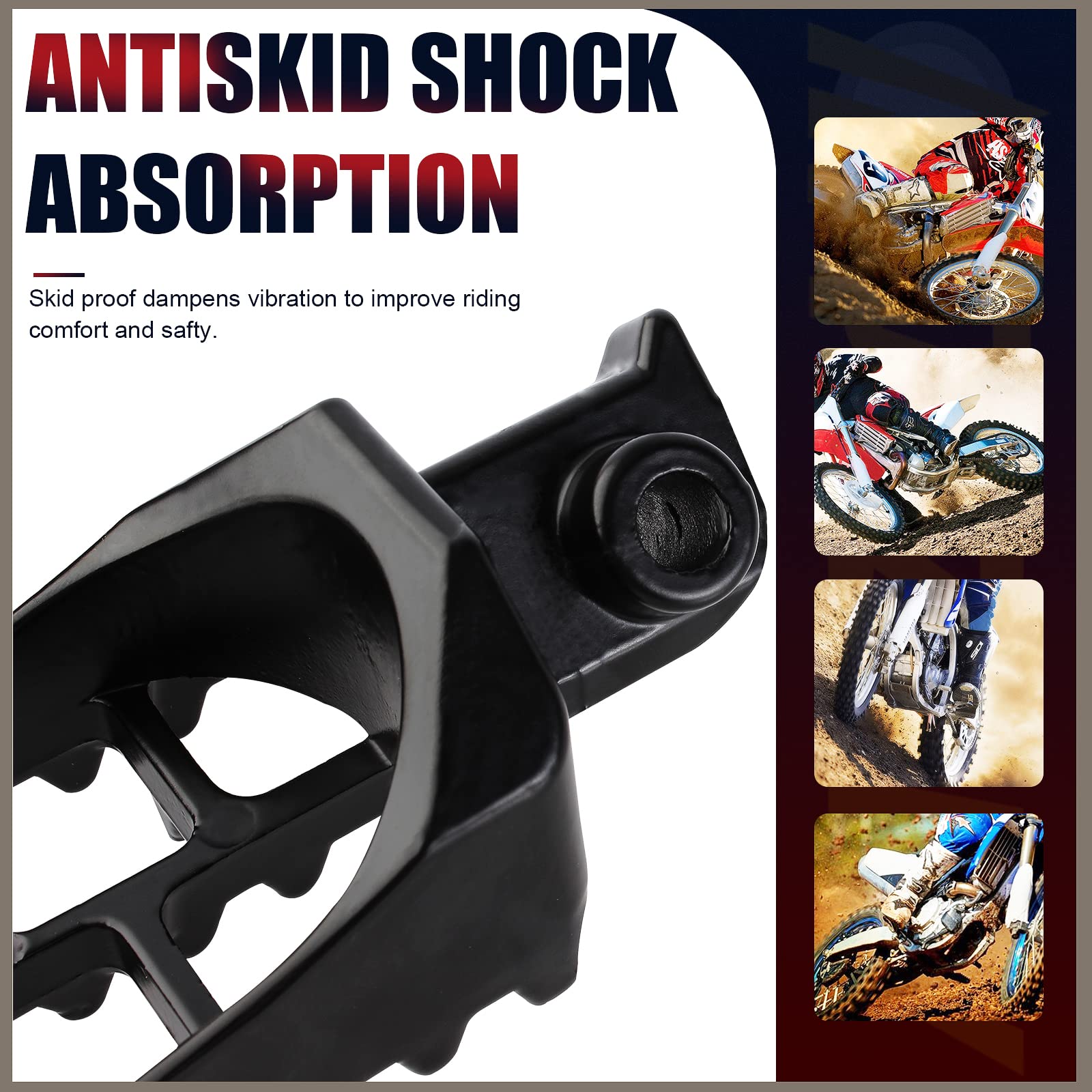 Qazaky Black Aluminium Foot Pegs Rest Footrest Footpegs Xr50 Xr50R Xr70 Xr70R Xr80R Xr100R Crf50 Crf50F Crf70 Crf70F Crf80 Crf80F ?Crf100F Klx110 50Cc 70Cc 90Cc 110Cc 125Cc Dirt Bike Taotao Jonway