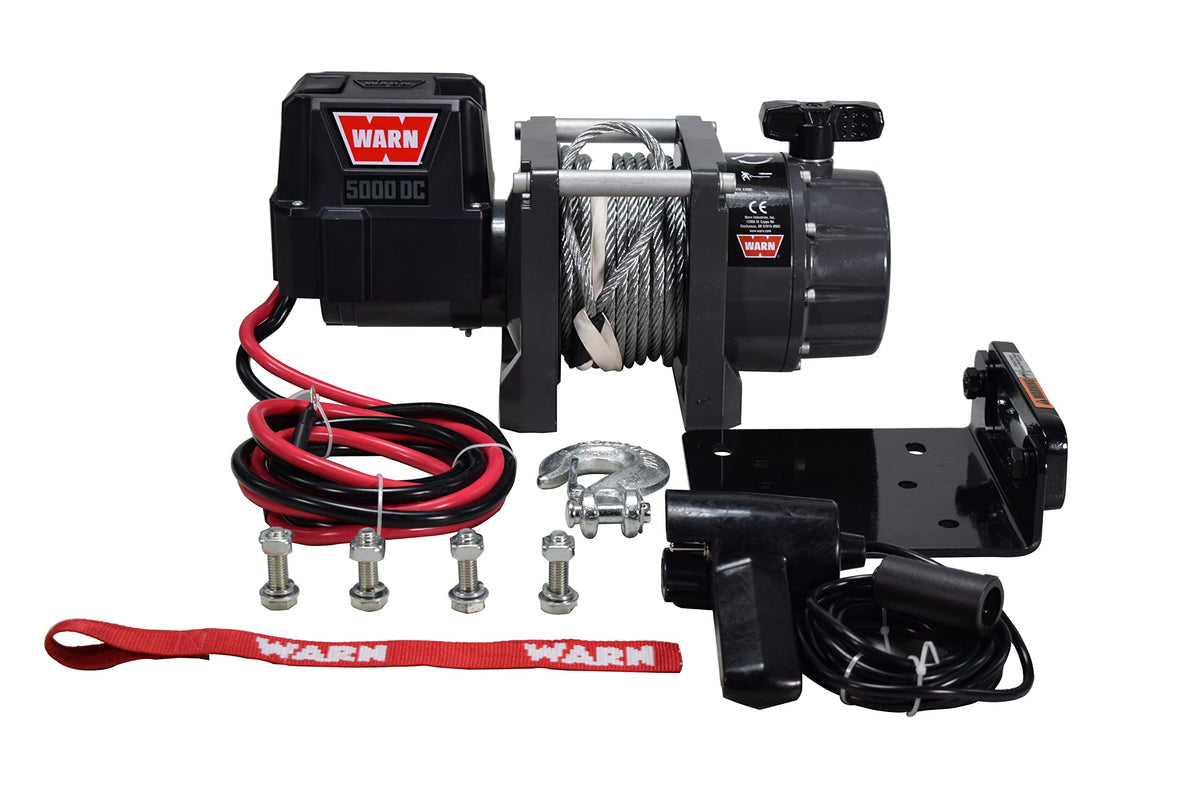Warn 99963 5000 Dc Series 12V Electric Winch, Black