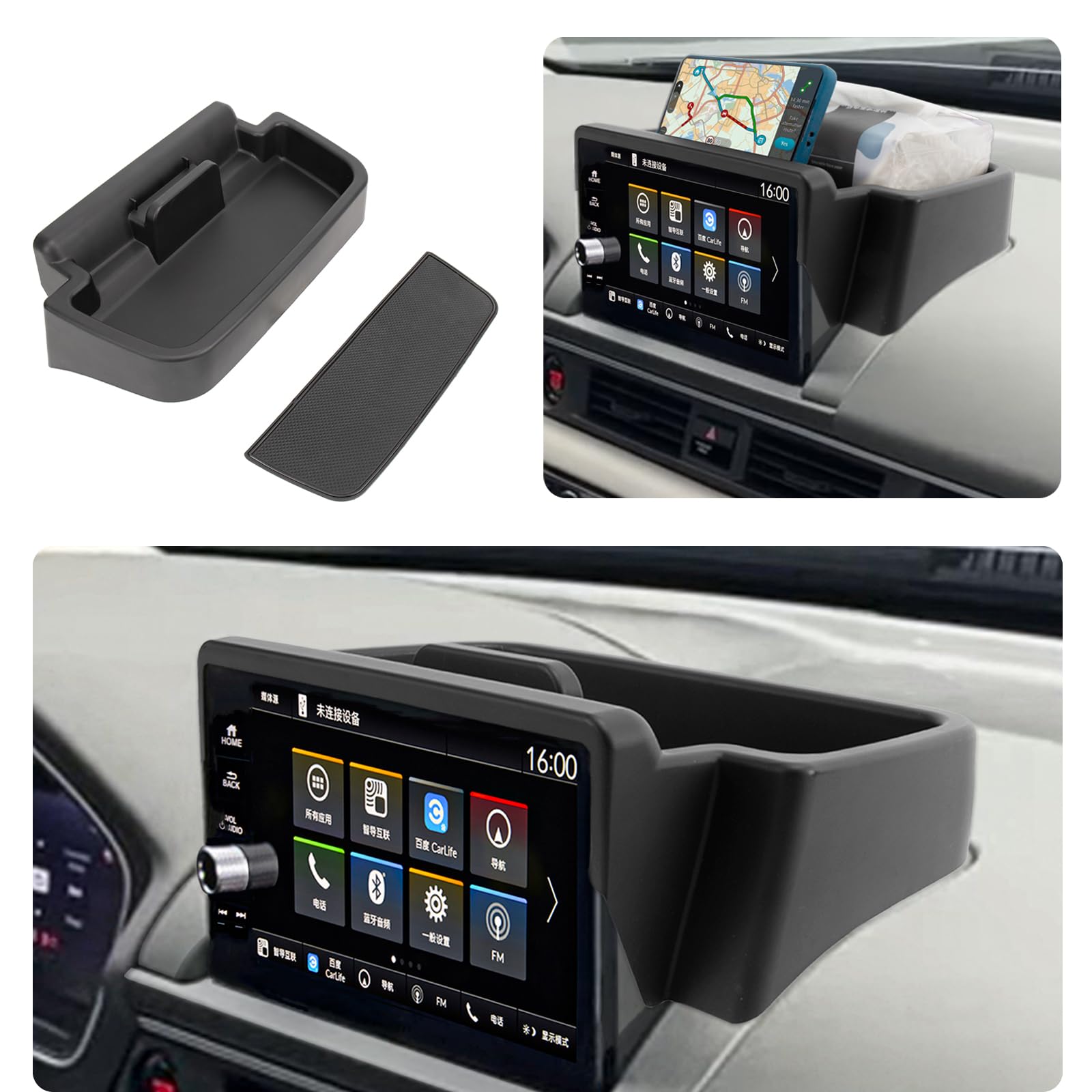 Neepiar Center Console Organizer Tray Compatible With Honda Pilot 2023 2024 2025 Insert Tray Storage Organizer Interior Divider