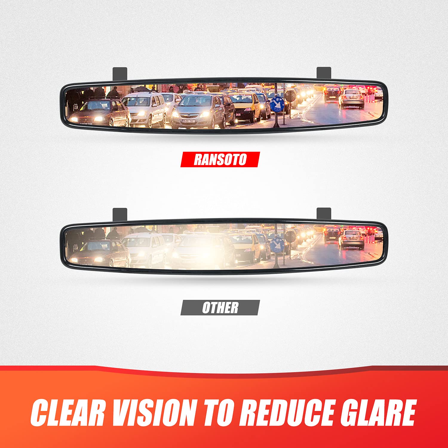 Ransoto Utv Rear View Side Mirror And Center Mirror For 1.75' Roll Bar Compatible With Yamaha Rhino Yxz, Polaris Rzr 800 900 1000 Turbo Pro Xp, Honda Pioneer, Arctic Cat Wildcat Trail, Kawasaki Teryx