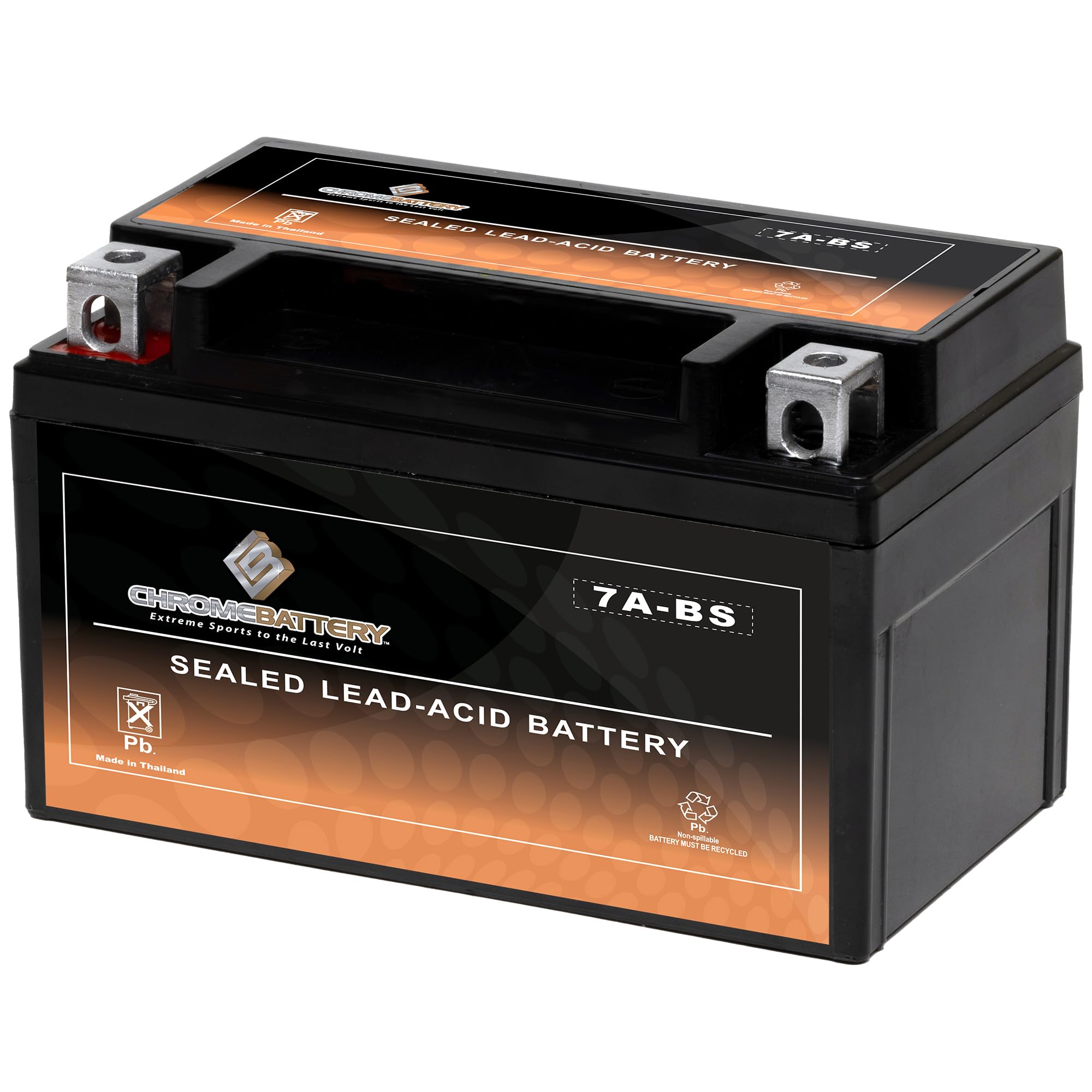 Cb Chromebattery 7A-Bs Maintenance-Free, 90Cca, 12V 8Ah Battery Replacement For Atv, Motorcycle, Jet Skis, Scooter, Utv, And Mor
