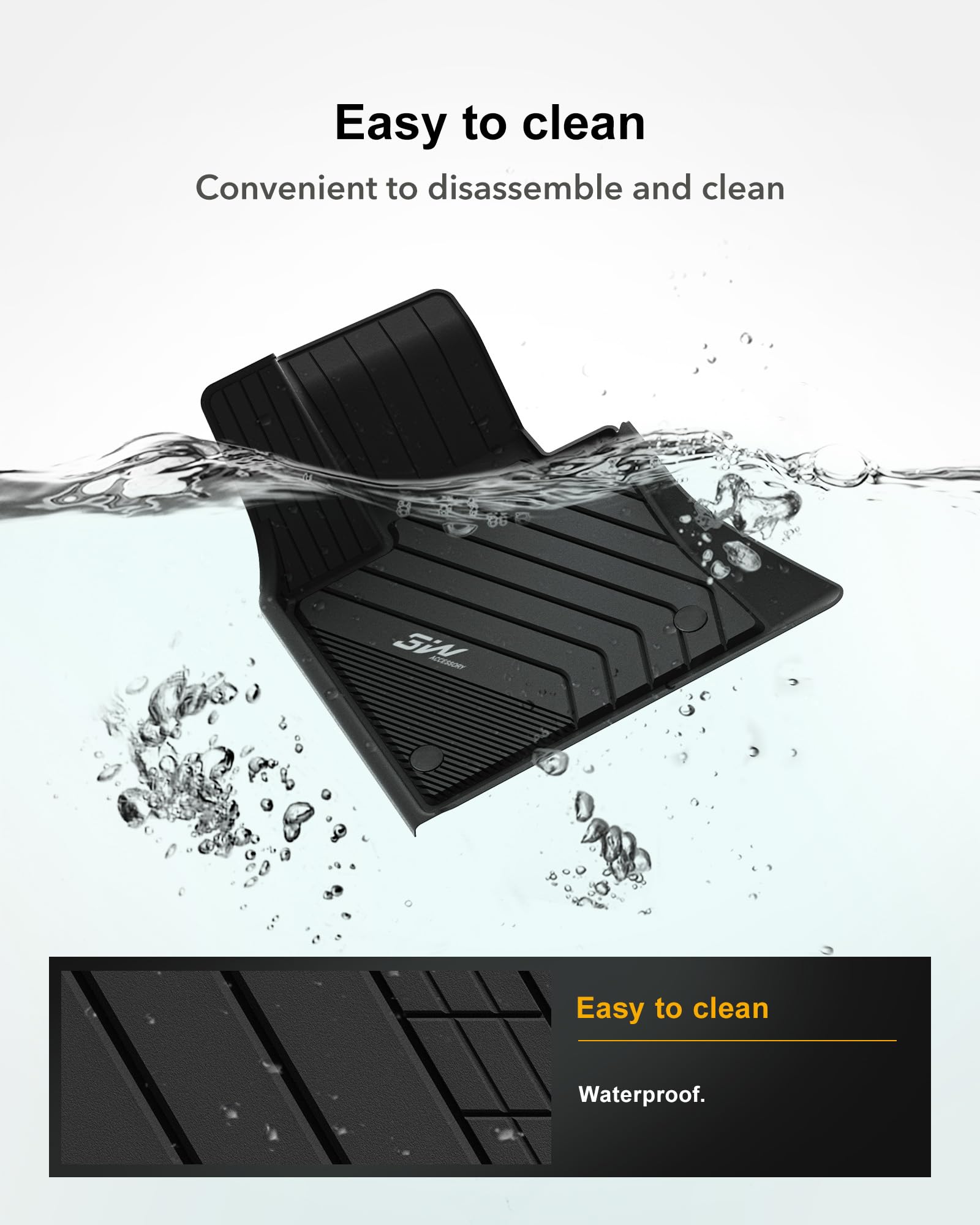 3W Bmw X5 Floor Mats & Cargo Liner Fit For Bmw X5 2014 2015 2016 2017 2018, Tpe All-Weather Custom Fit Full Set Harmless Heavy D