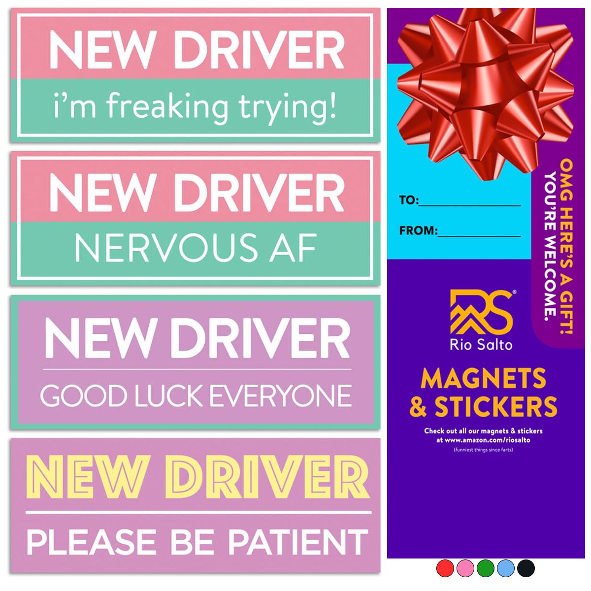 Rio Salto New Driver Magnet For Car Reflective Please Be Patient New Driver Sign WBCARB0BV8DT1DW