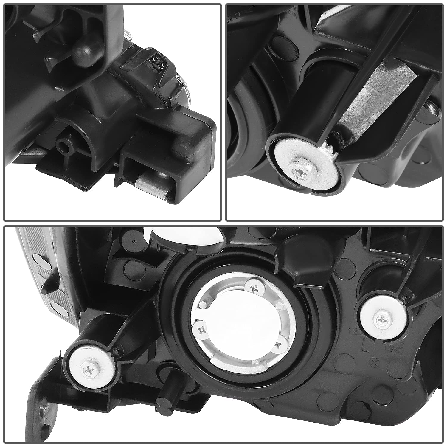 Dna Motoring Pair Headlight Assembly Compatible With 03-07 Honda Accord, Chrome Housing Amber Corner,Hl-Oh-Ha03-Ch-Ab