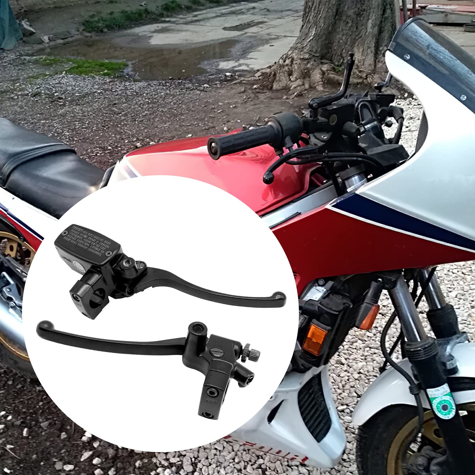 Brake Master Cylinder Clutch Lever 1' 25Mm Compatible With Honda Vt600 Vt750 Vt1100 Vt1300 Vtx1300 Vf750, Left & Right Motorcycle Brake Lever - Black