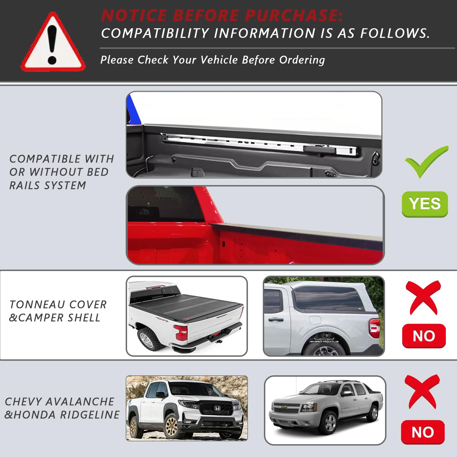 IIIREENO Universal Truck Ladder Rack Compatible with Full Size and Mid Size Pickup Trucks (No Drilling) Textured Black(2pcs)