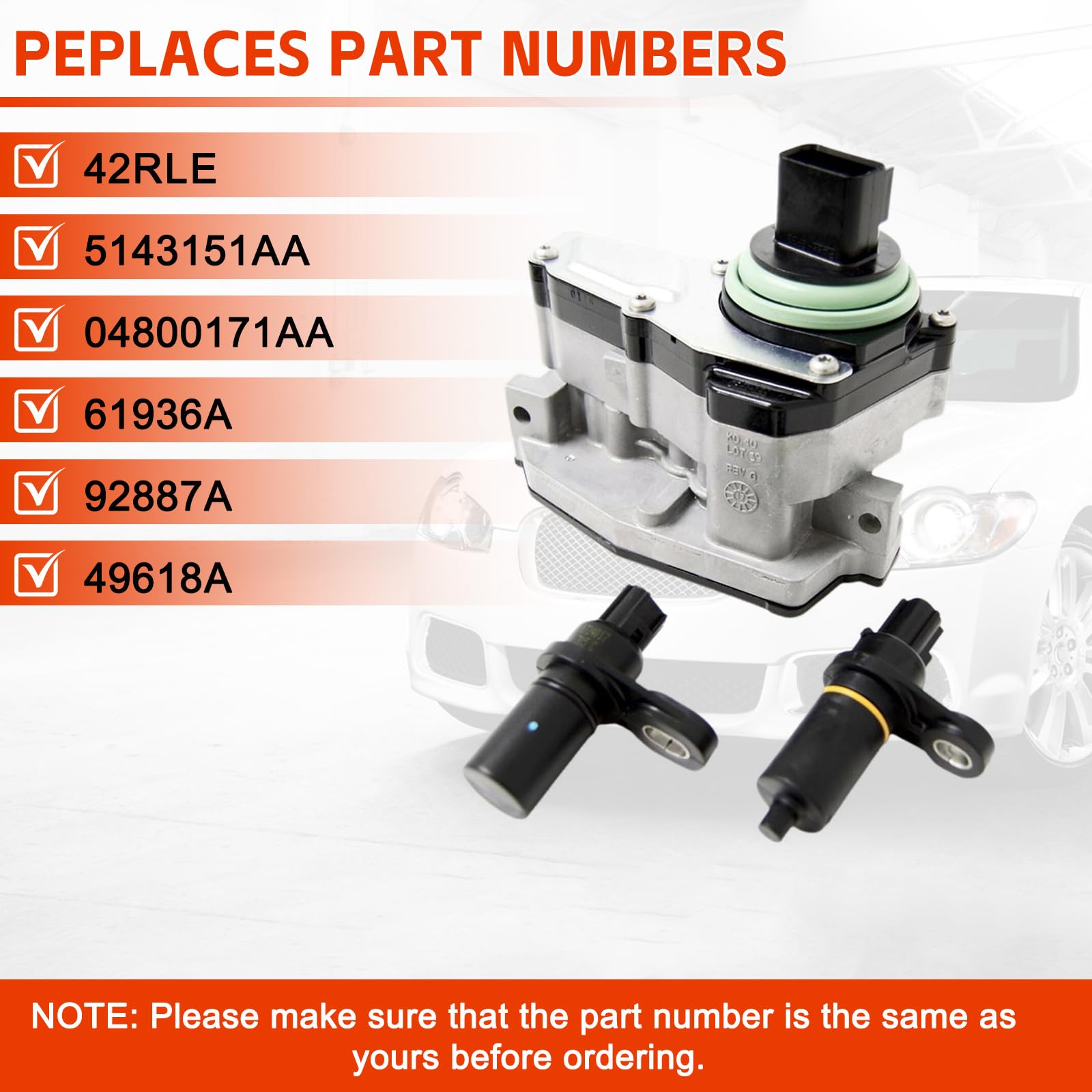 Kessocco 3Pcs 42Rle Transmission Shift Solenoid Block Pack Kit Compatible With 2003-2012 Chrysler 300 Liberty Wrangler Magnum Dakota Charger Ram 1500 Raider Replace# 04800171Aa 5143151Aa 92887A 49618A