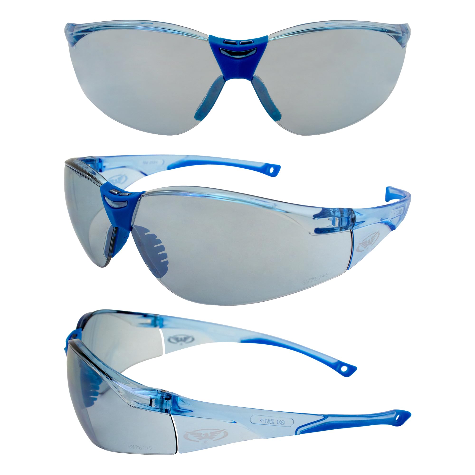 Global Vision Cruisin Safety Sport Motorcycle Sunglasses (Blue)