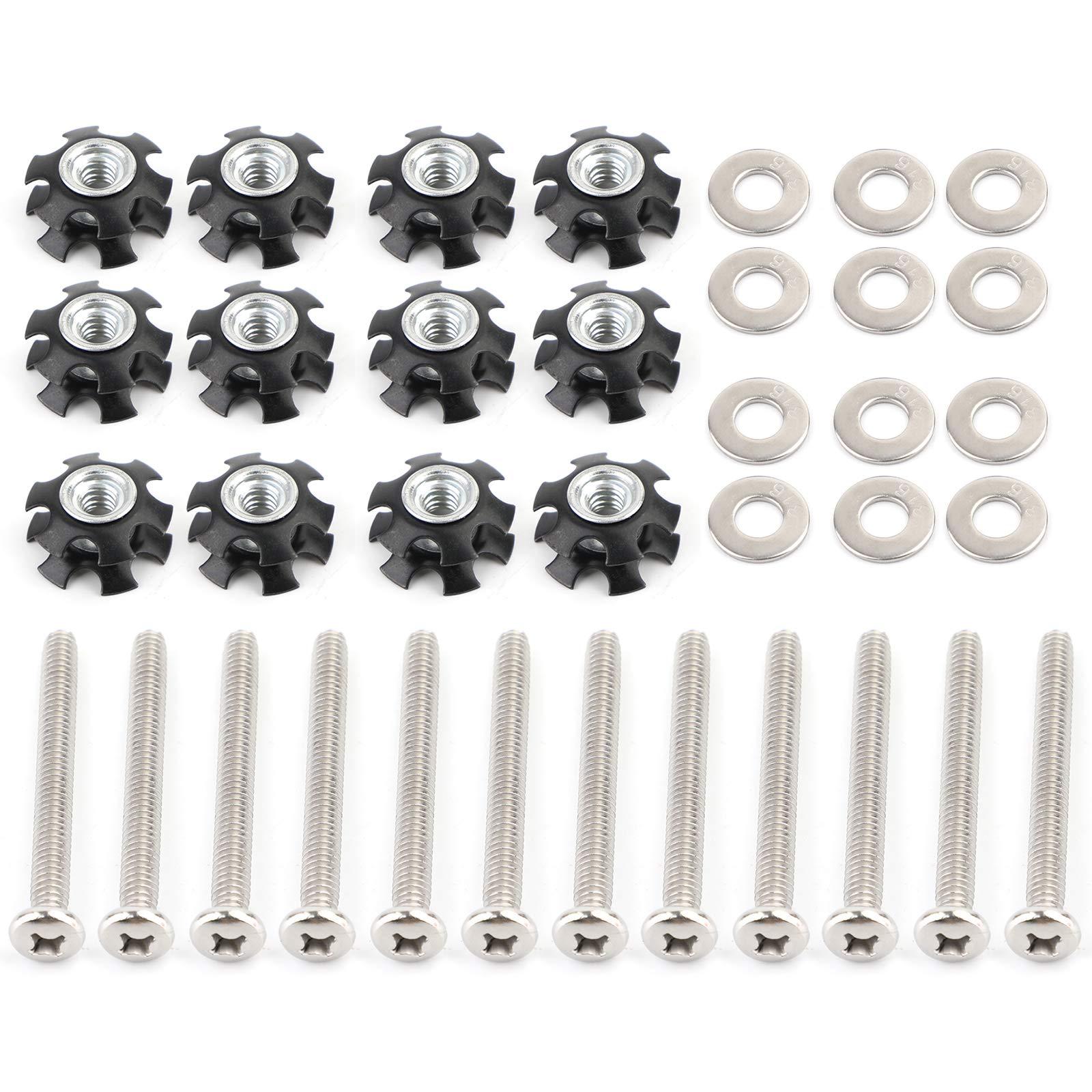 Frezon Set of 12 RV Ladder Repair KIT Nuts Stainless Bunk Motorhome Parts Camper Trailer Coach