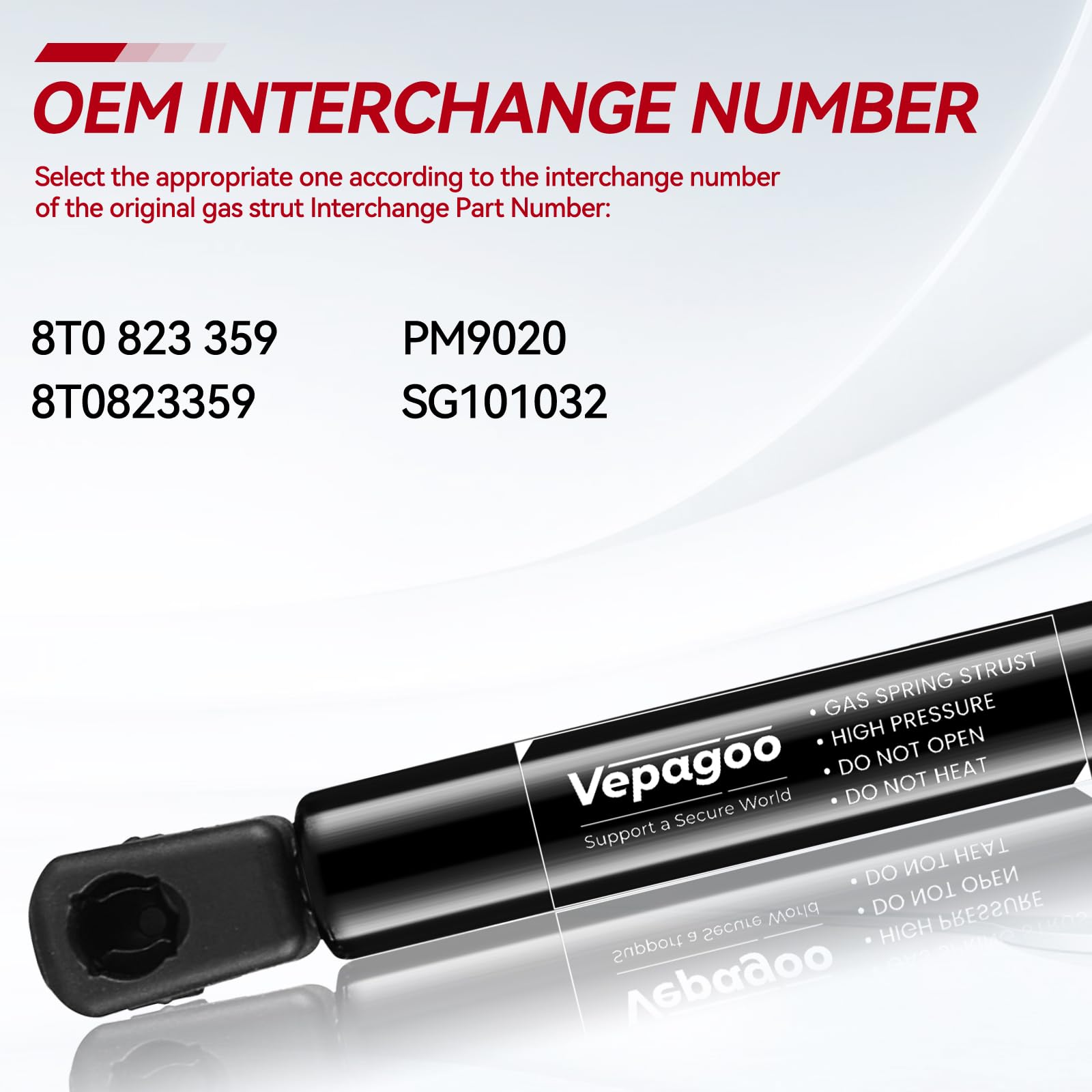 Vepagoo Pm9020 Front Hood Struts Compatible For 2008-2017 A4 A5 Allroad Audi Fastback Quattro Rs5 S4 S5 Sportback Gas Shock Lift