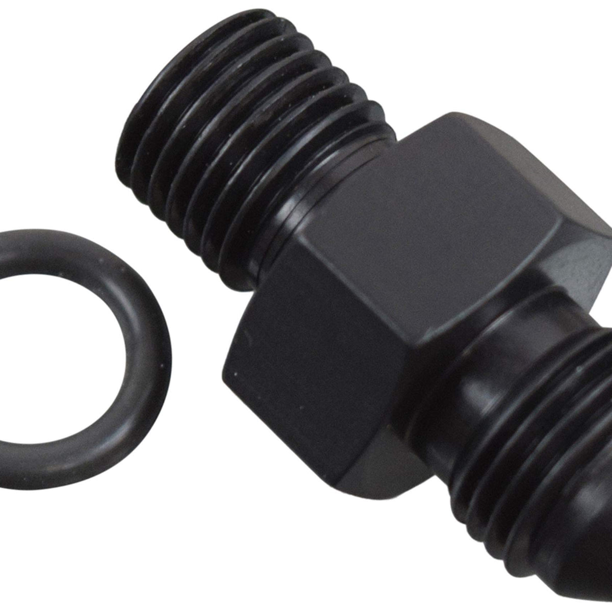 Ict Billet Transmission Adapter Fitting -6An Flare Black 6 An Th400 Th350 4L60E
