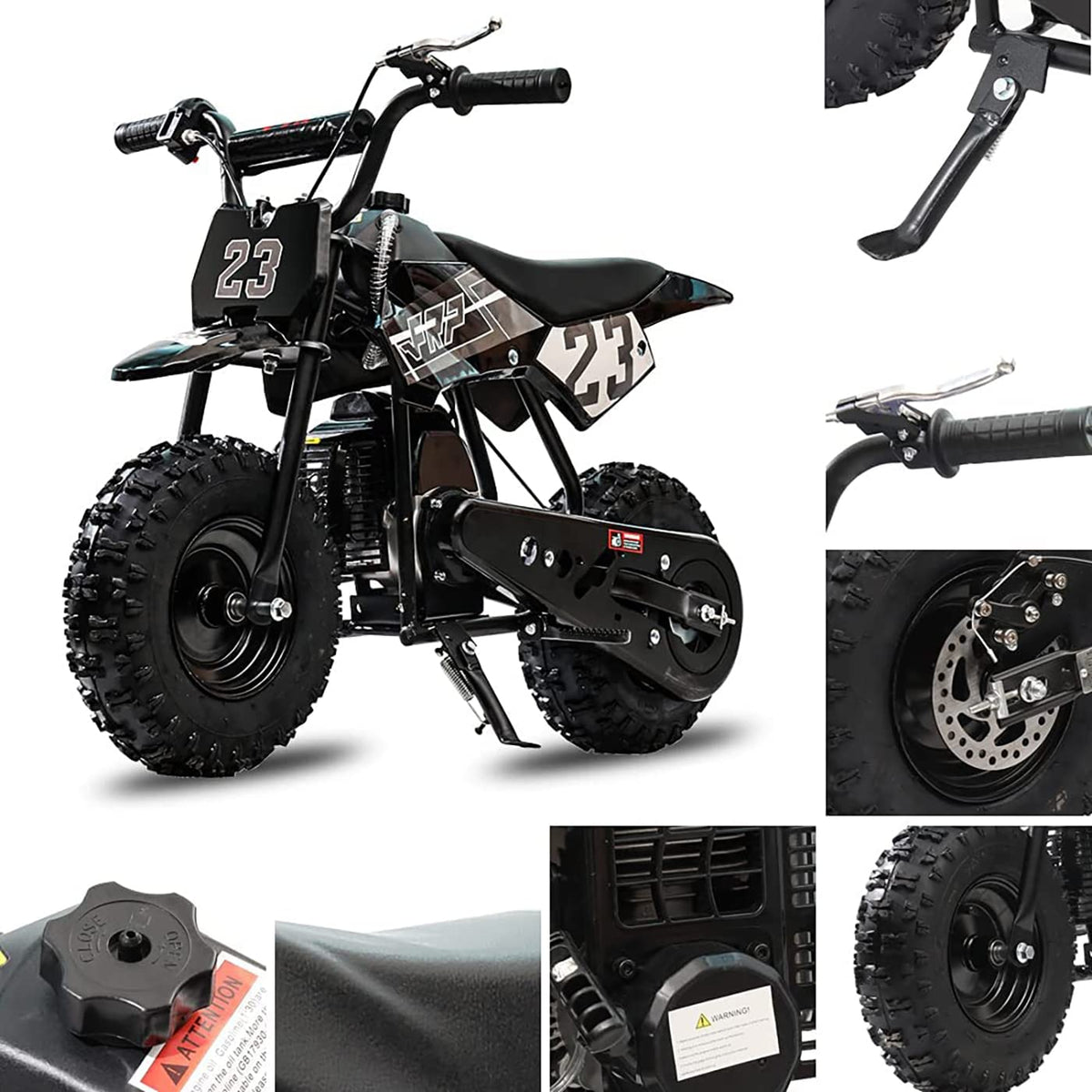 Frp Db002 50Cc 2-Stroke Kid Dirt Bike, Mini Kid Dirt Bikes W/Epa Approved Gas Powered Engine For Kids Over Age 8, Upgrade Tires