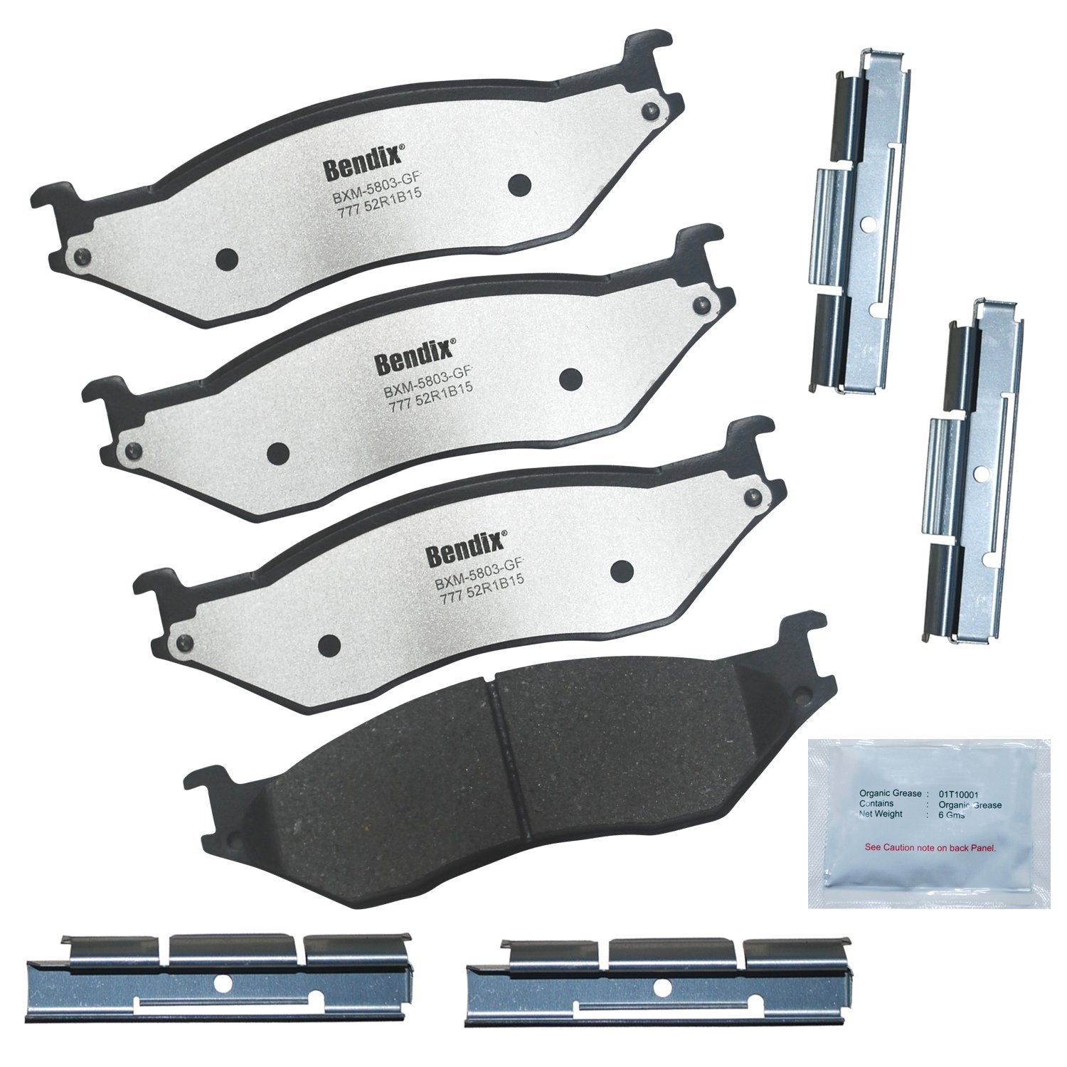 Bendix Fleet Metlok Mkd777Fm Brake Pads Compatible With Fleetwood Bounder,Bounder Classic,Ford Super Duty Motorhome Chassis Supe