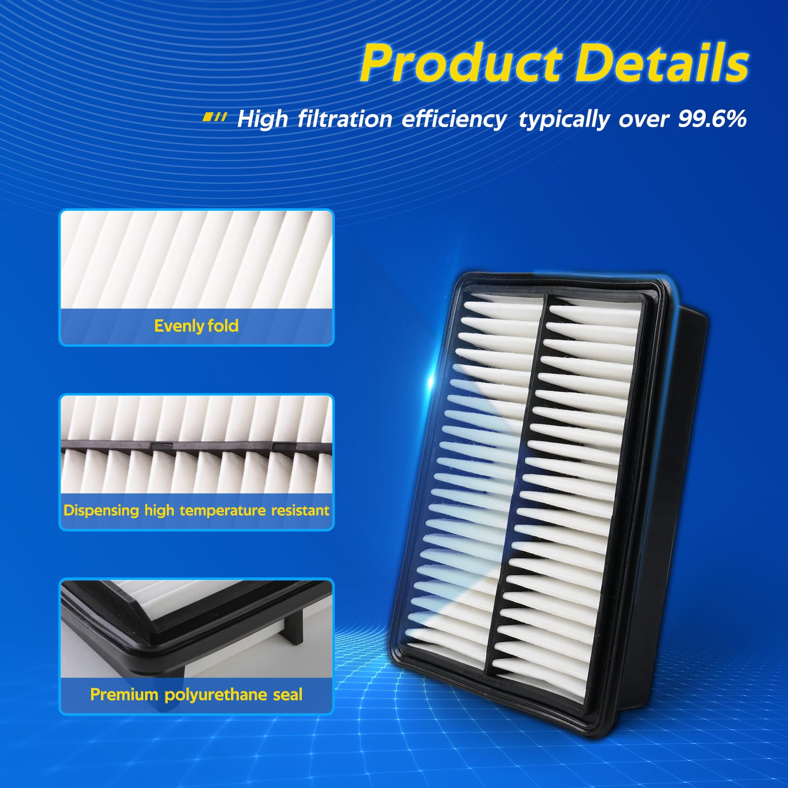 E-Longwell Engine Air Filter for Mazda 3, CX-30, CX-50 - Plastic, Model E99516, 2019-2023