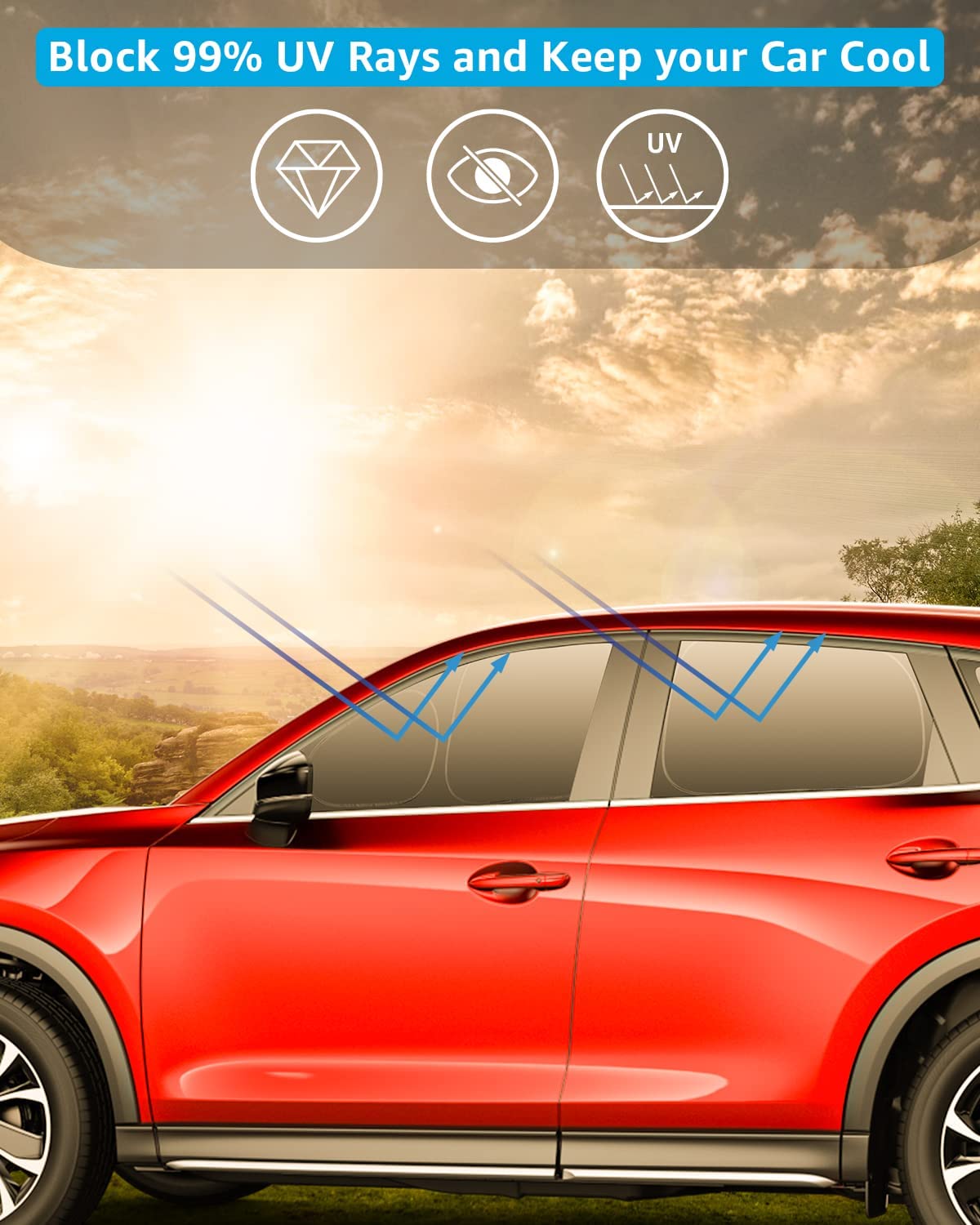 Proadsy 2025 Upgrade Window Sun Shade For Mazda Cx-5 2017-2024 2025 Side Window For Baby/Camping Uv Rays And Privacy Protect Acc