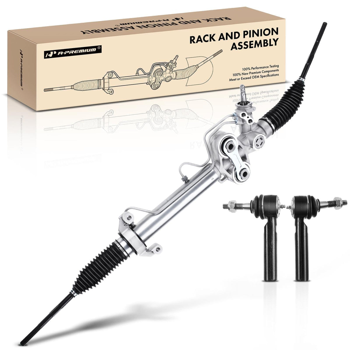 A-Premium - 3PCS Hydraulic Power Steering Rack and Pinion Compatible with Chevrolet Silverado 1500 & GMC Sierra 1500, 2007 2008 