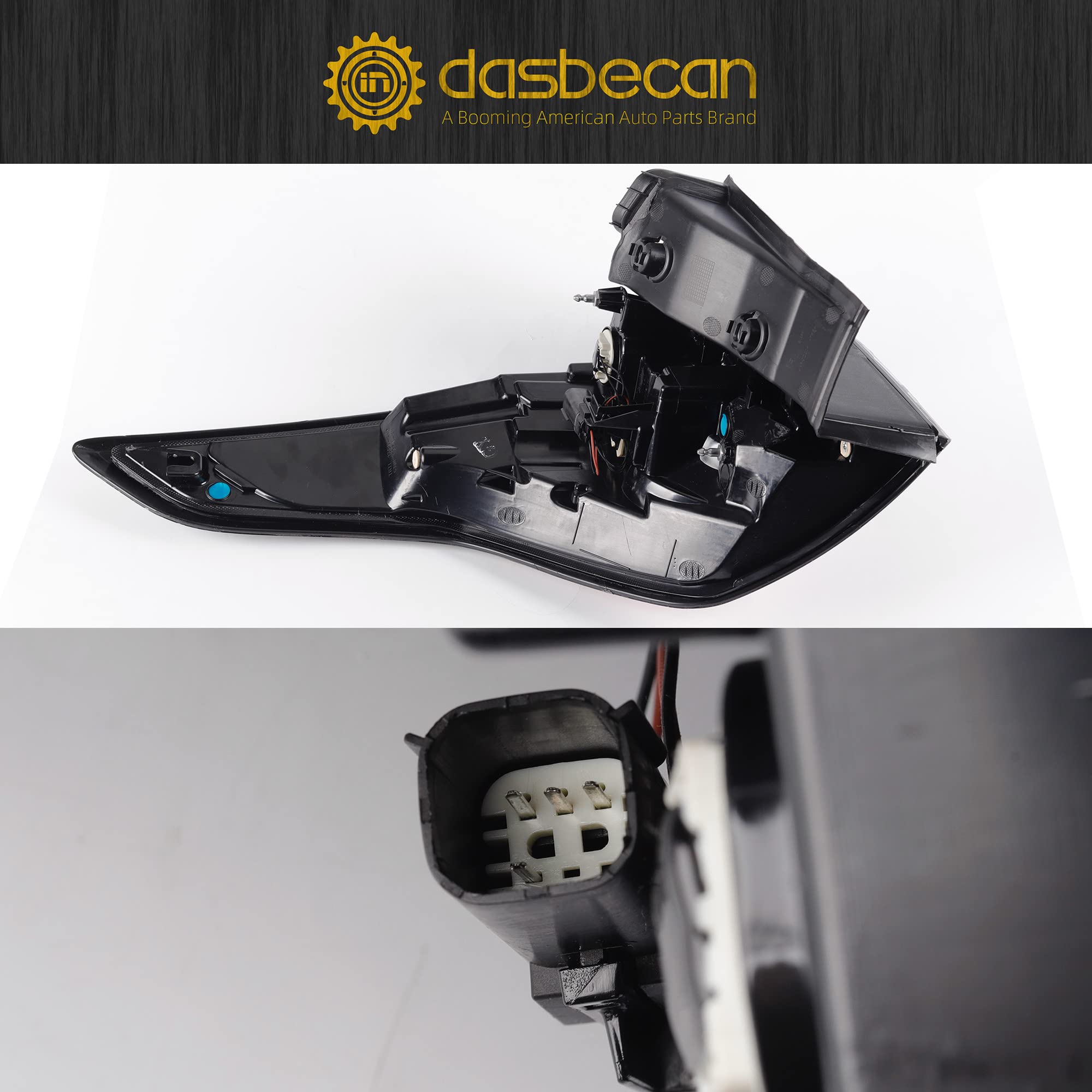 Dasbecan Left Driver Side Tail Light Assembly With Bulb Compatible With Ford Escape Kuga 2017 2018 2019 Brake Rear Lamp