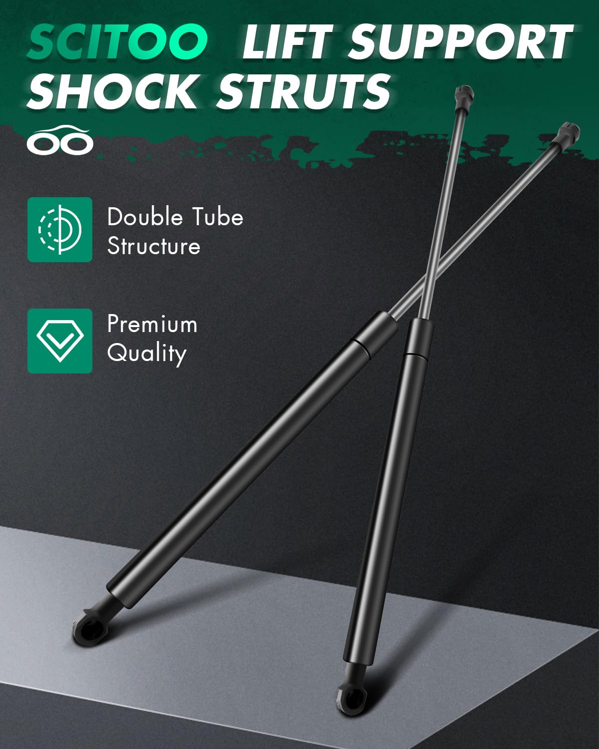 Scitoo Hood Lift Supports Replacement Struts Gas Springs Shocks Fit For Lexus Is 5.0L 2008-2013, Is 250 2.5L 2006-2015, Is 300 3