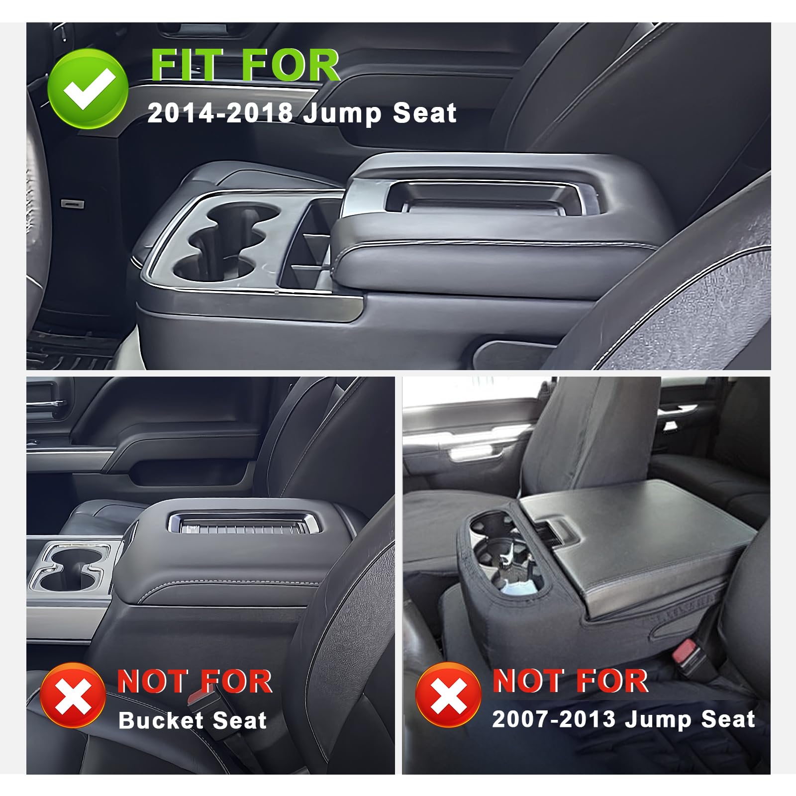 Muslogy Center Console Armrest Cover Compatible With Chevy Silverado & Gmc Sierra 2014-2018 Comfort Armrest Pad Arm Rest Cushion