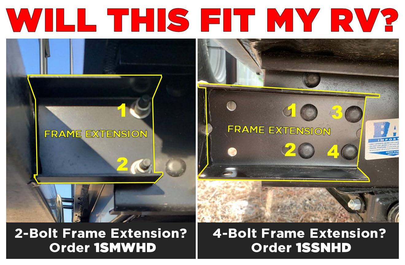 Mount-n-Lock SafetyStruts Heavy Duty RV Bumper Brackets (1SMWHD, MW-Heavy Duty)