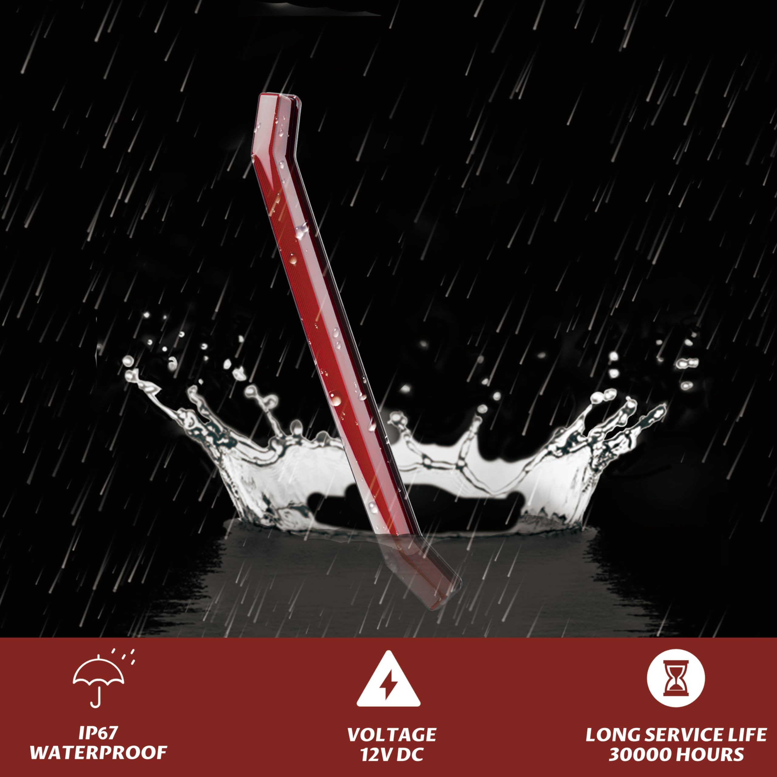 SAUTVS UTV Center Tail Light, Rear Center Accent Lamp Taillight OEM Replacement for Polaris RZR XP 1000 Turbo Sportsman 1000 XP