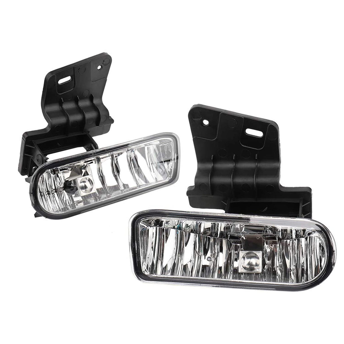 Irontek Clear Lens 1 Pair Fog Lights Fits For Chevrolet 99-02 Silverado 1500 & 2500, 00-02 Silverado 3500, 00-06 Suburban, 00-06
