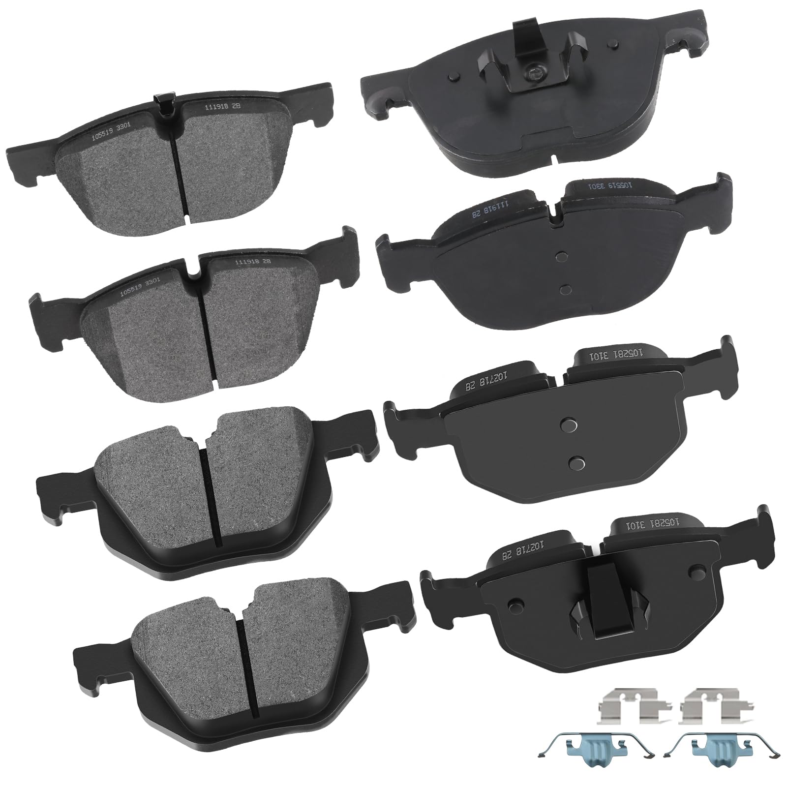 Cciyu D1294 D1042 Front & Rear Professional Ceramic Brake Pads Set Fit For 2007-2017 For Bmw X5,2010-2017 For Bmw X6