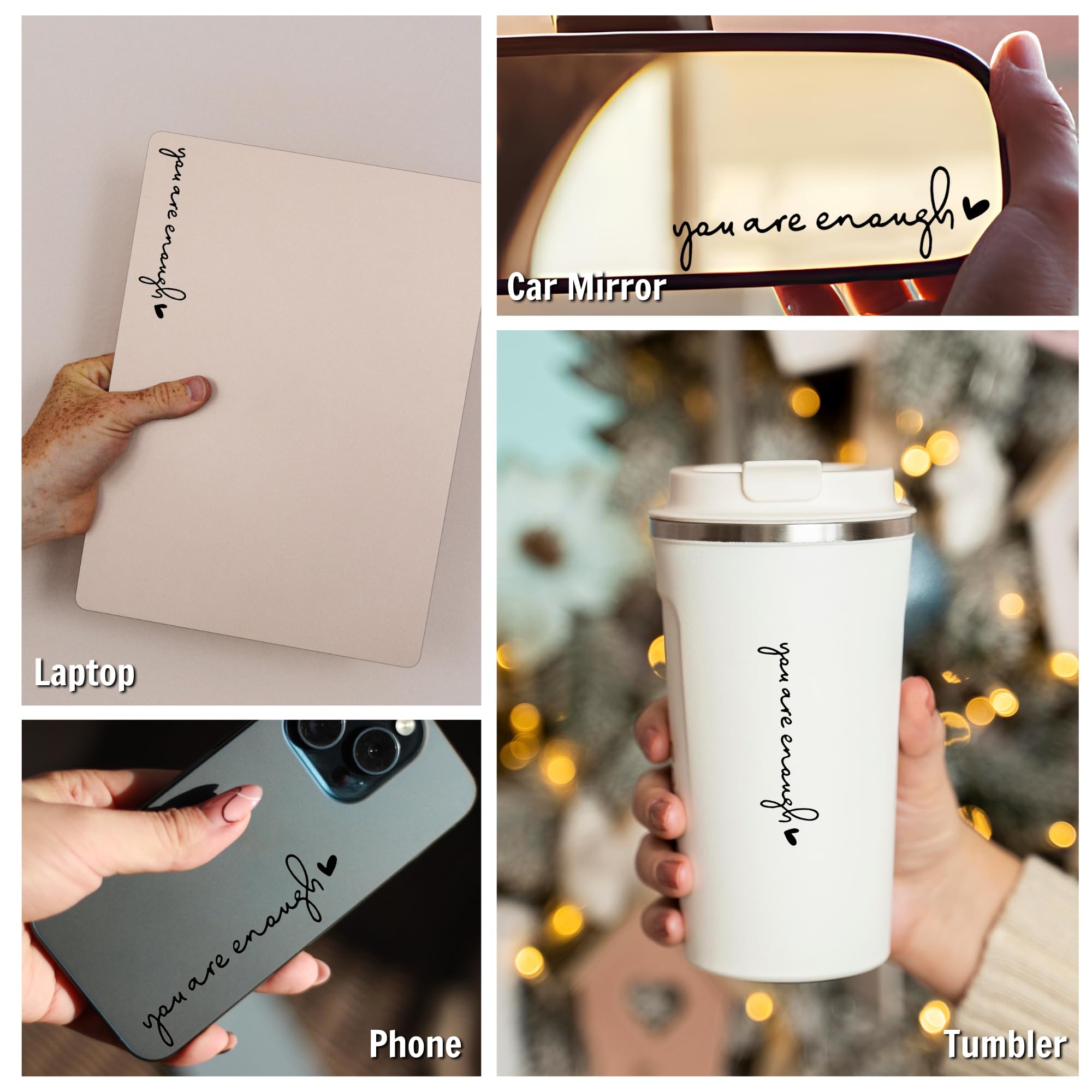 Miarita 3X Hello Beautiful Rearview Mirror Decal, Vanity Mirror Stickers, Rear View Mirror Sticker, Car Mirror Stickers. (You Ar