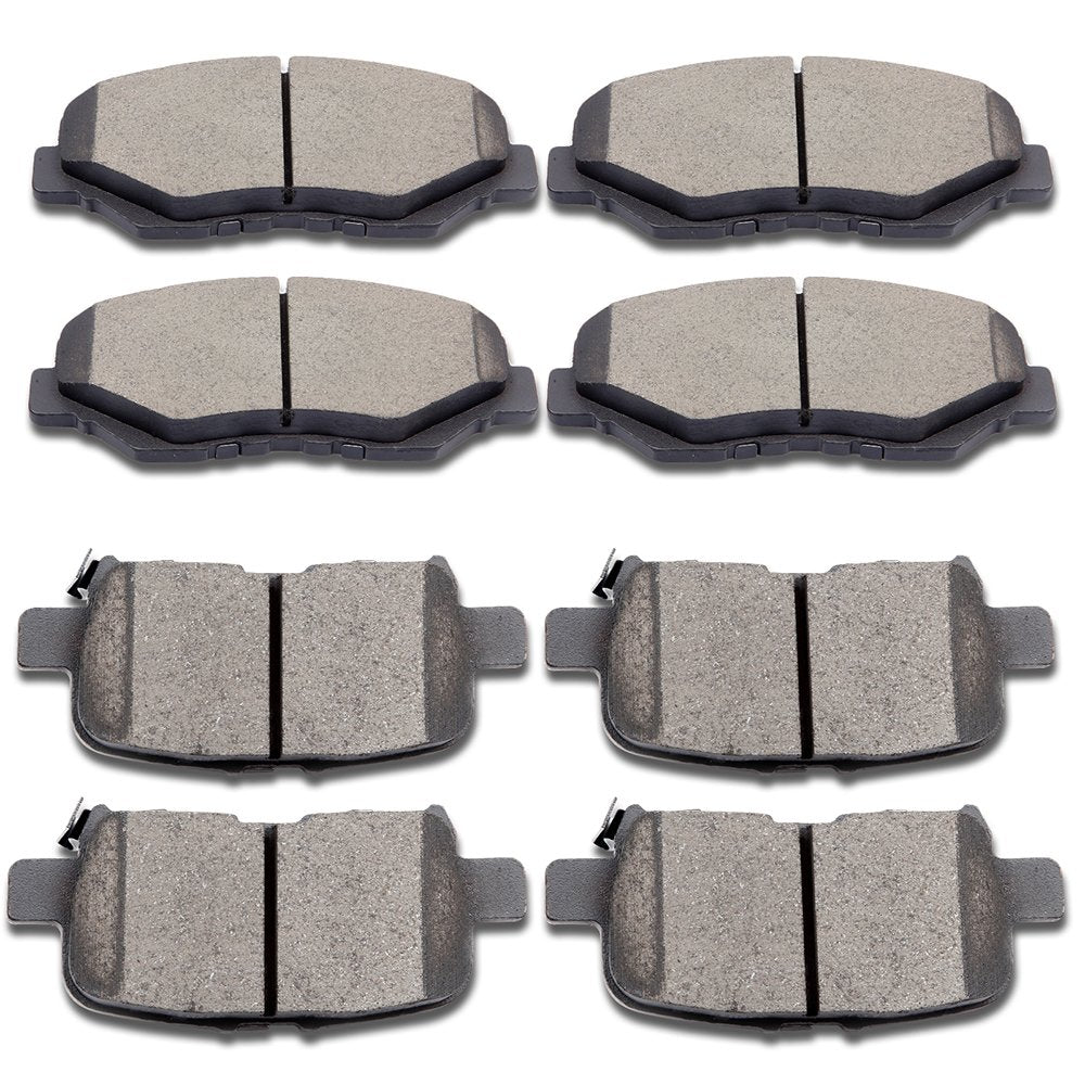 Cciyu D914 D865 Front Rear Ceramic Brake Pads Kits 8Pcs Fit For 2003-2008 For Honda Pilot