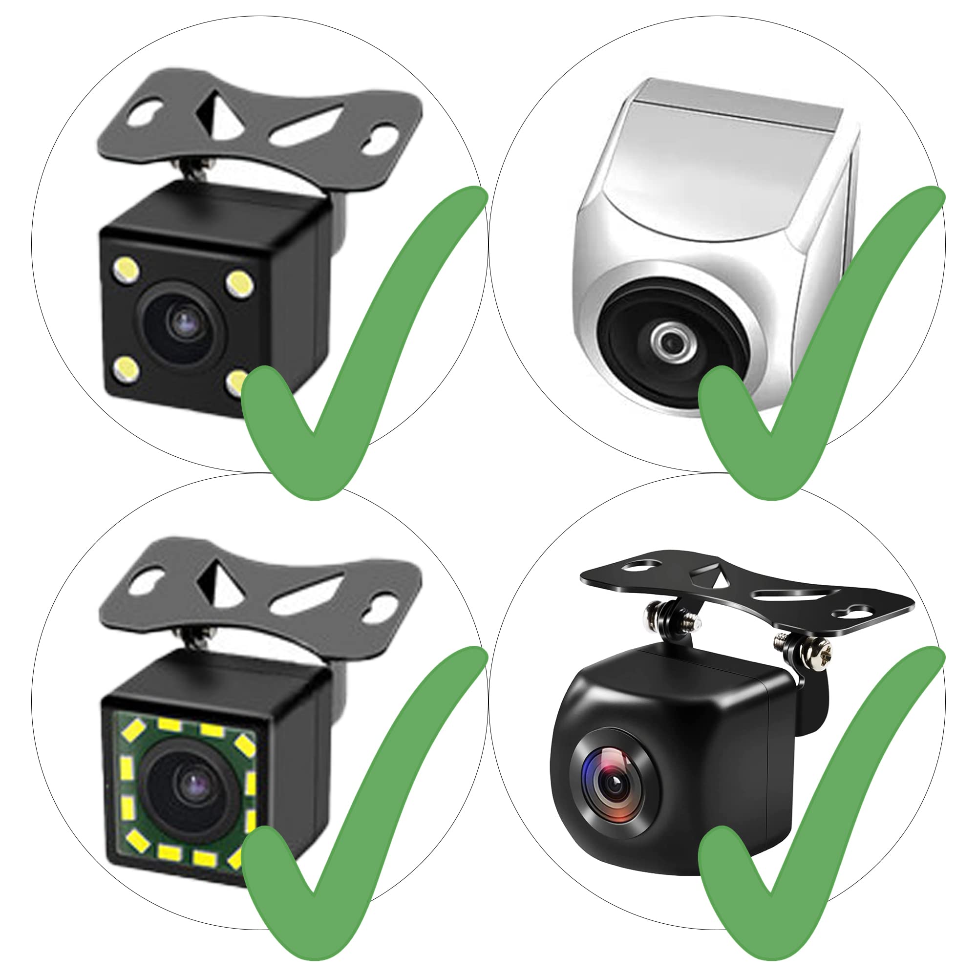 Isaddle Car Rear Camera Adhesive Mount Holder - Universal Adjustable Vehicle Backup Camera Rear Window Windshield Double-Sided T