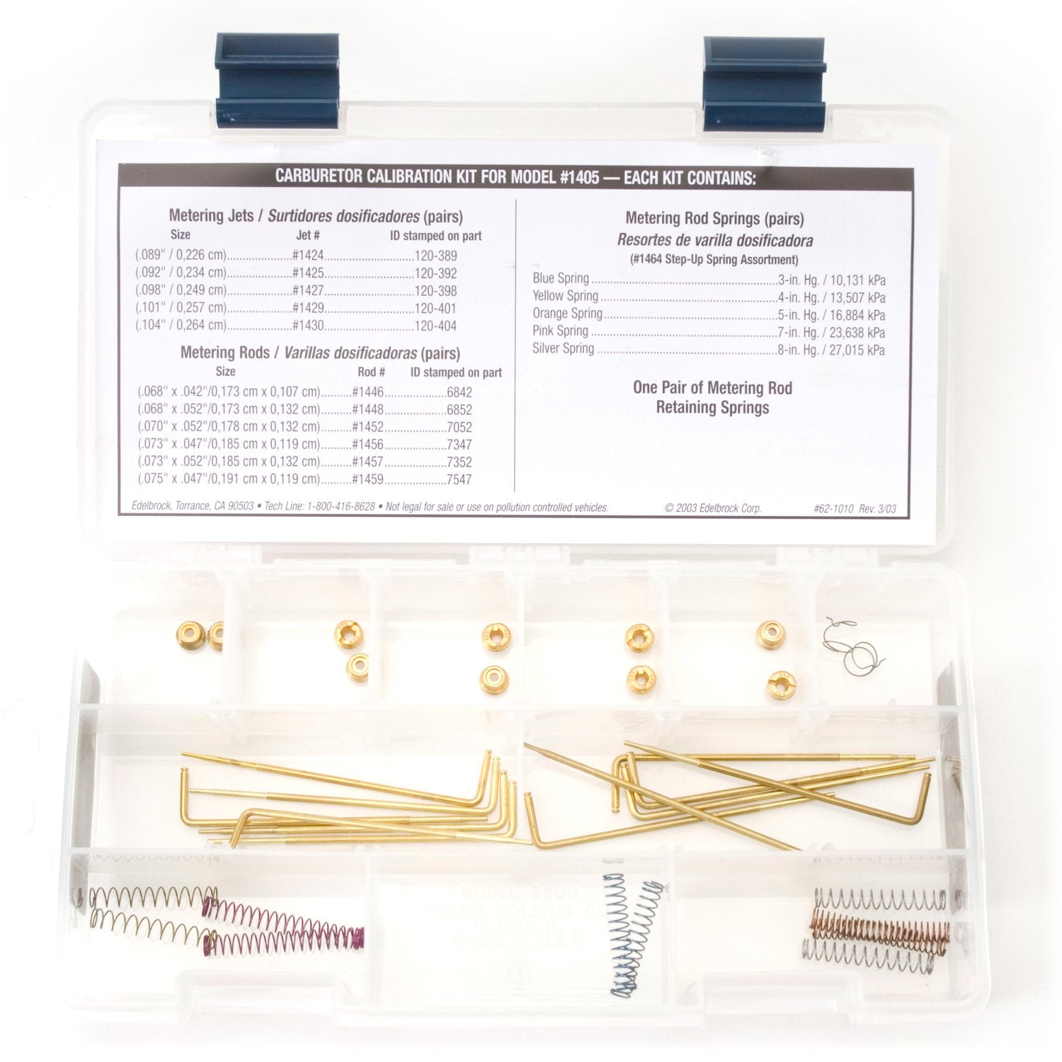 Edelbrock 1479 Performer Series Carburetor Calibration Kit