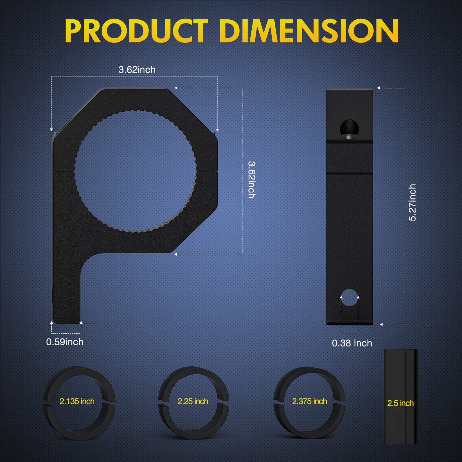 Nilight 2 Pack Mounting Bracket Kit Led Off Road Light 1 1.5 1.75 2 Inch Horizontal Bar Tube Clamp Holder For Bull Bar Roll Cage