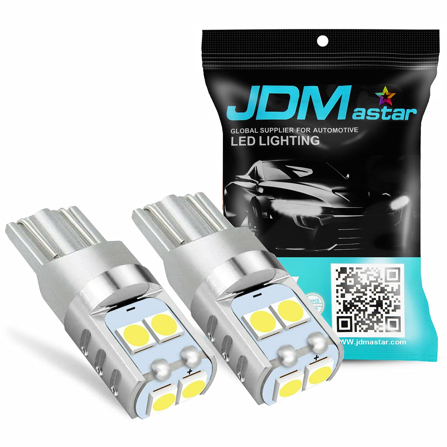 JDM ASTAR High Performance 3030 Chipsets 194 168 2825 W5W T10 Brgiht White LED Bulbs