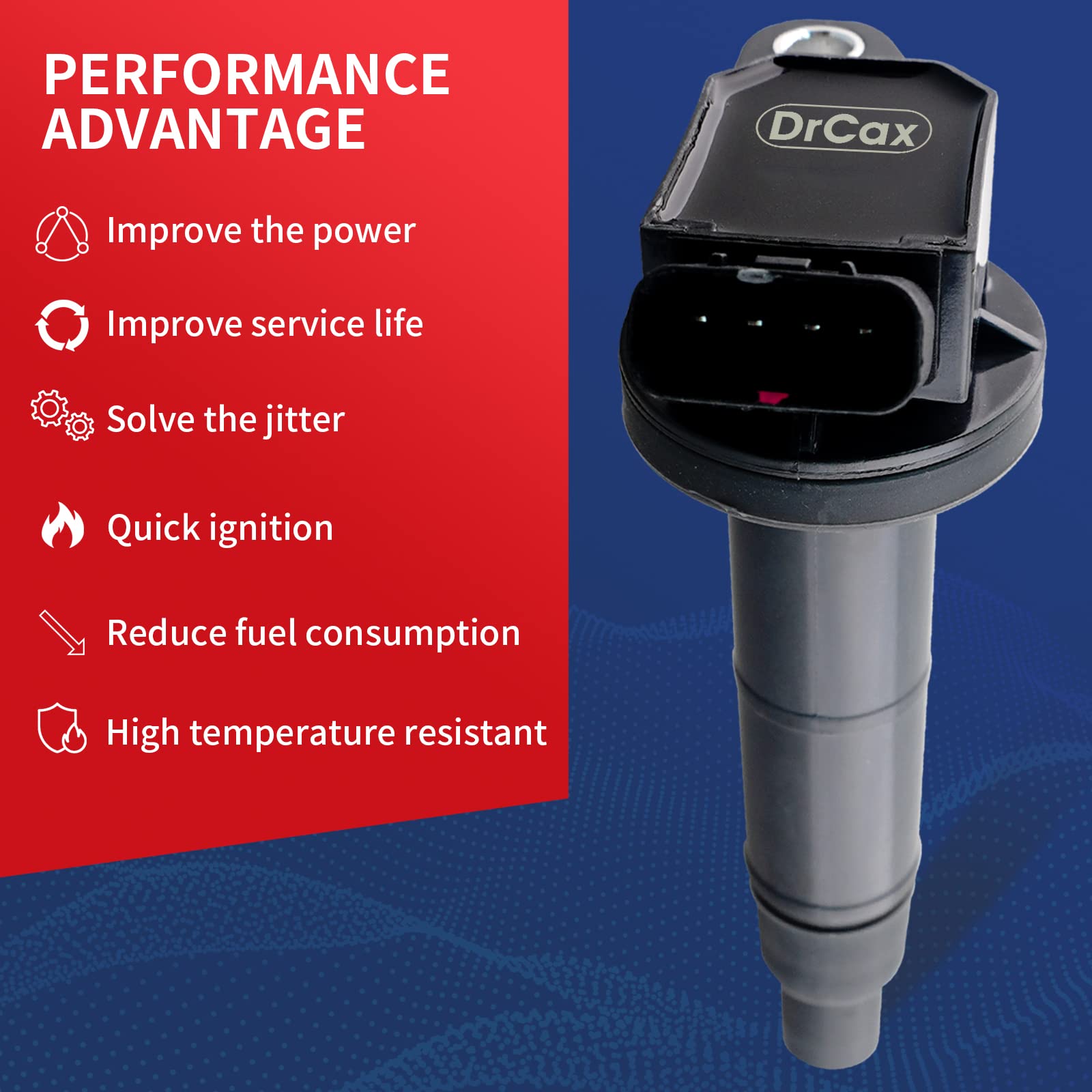 Drcax Oem Ignition Coil Uf333 C1330 5C1299 90919-02244 Compatible With Toyota Corolla Camry Rav4 Solara Matrix Highlander Lexus