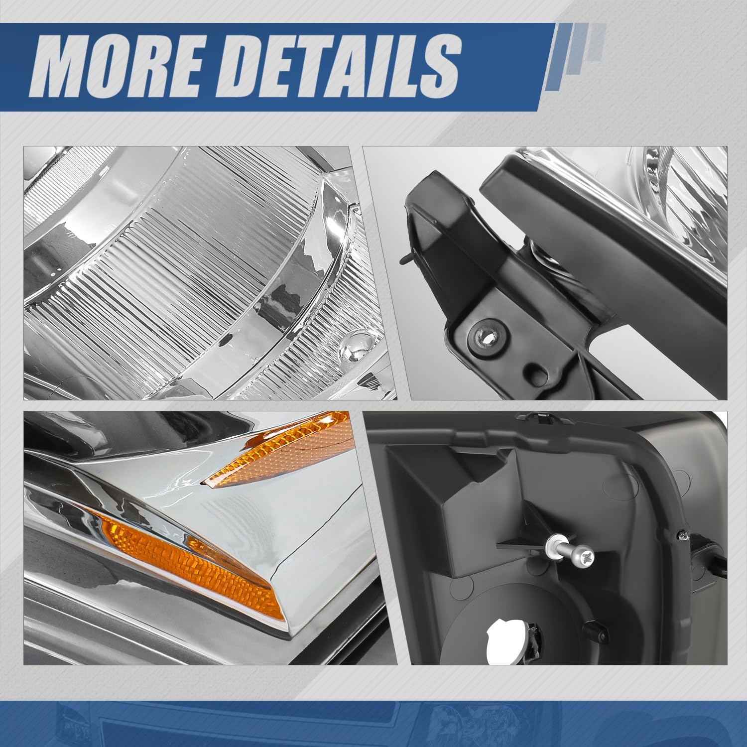 Auto Dynasty Headlights Assembly Compatible With 2006 2007 2008 2009 Dodge Ram 1500 2500 3500, Driver And Passenger Side Halogen