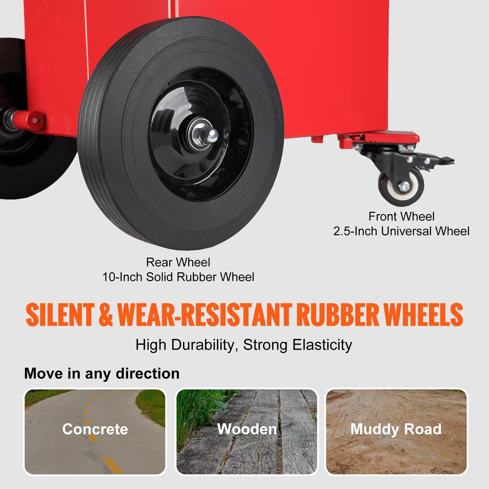 VEVOR 30 Gallon Fuel Caddy, Portable Fuel Storage Tank Container with Electric Pump Wheels 23.5 L/min, 180W Fuel Transfer Storag