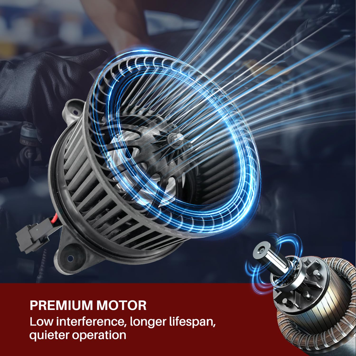 Aspligo 700198 Ac Heater Blower Motor Fan Assembly Fit For Dodge Dakota 2005-2010,For Ram Dakota 2011 5161007Ab