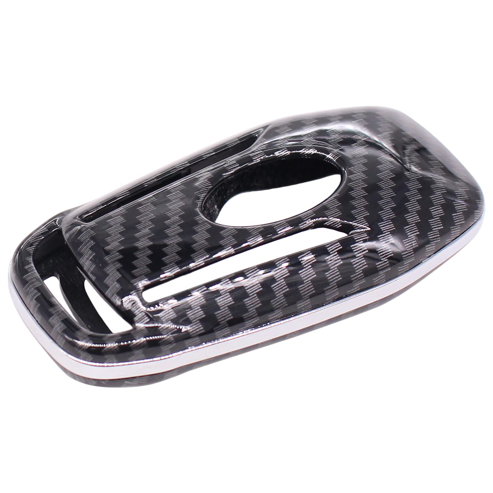 Newyall Carbon Fiber Smart Remote Key Fob Case Cover With Keychain For Ford Edge F-150 F-250 Super Duty Mustang 2015-2017 Explorer 2016-2017 Fusion For Lincoln Mkz 2013-2017
